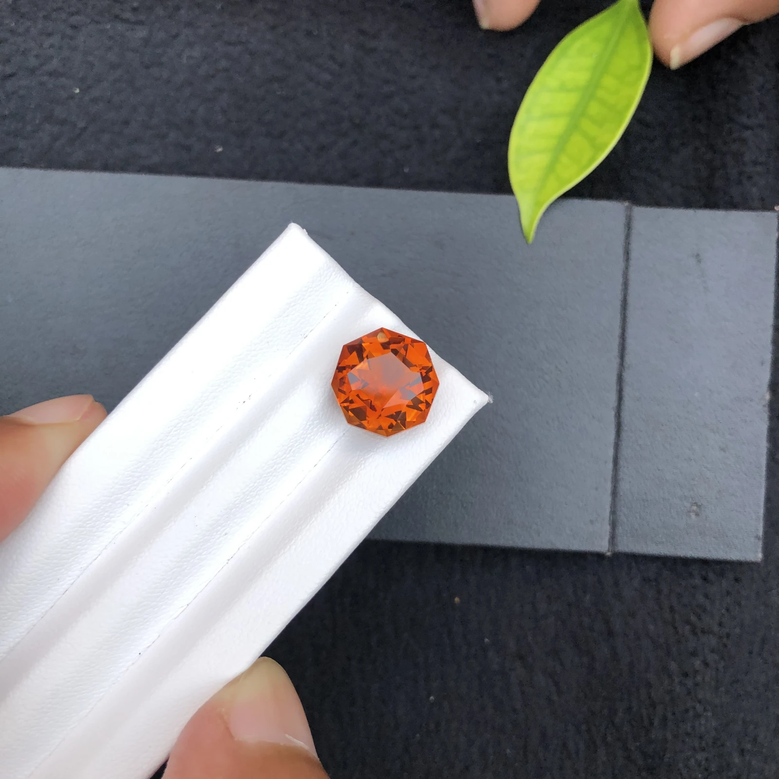 8.20ct Natural Madeira Citrine Octagon Shape Faceted Loose Gemstone — view 2