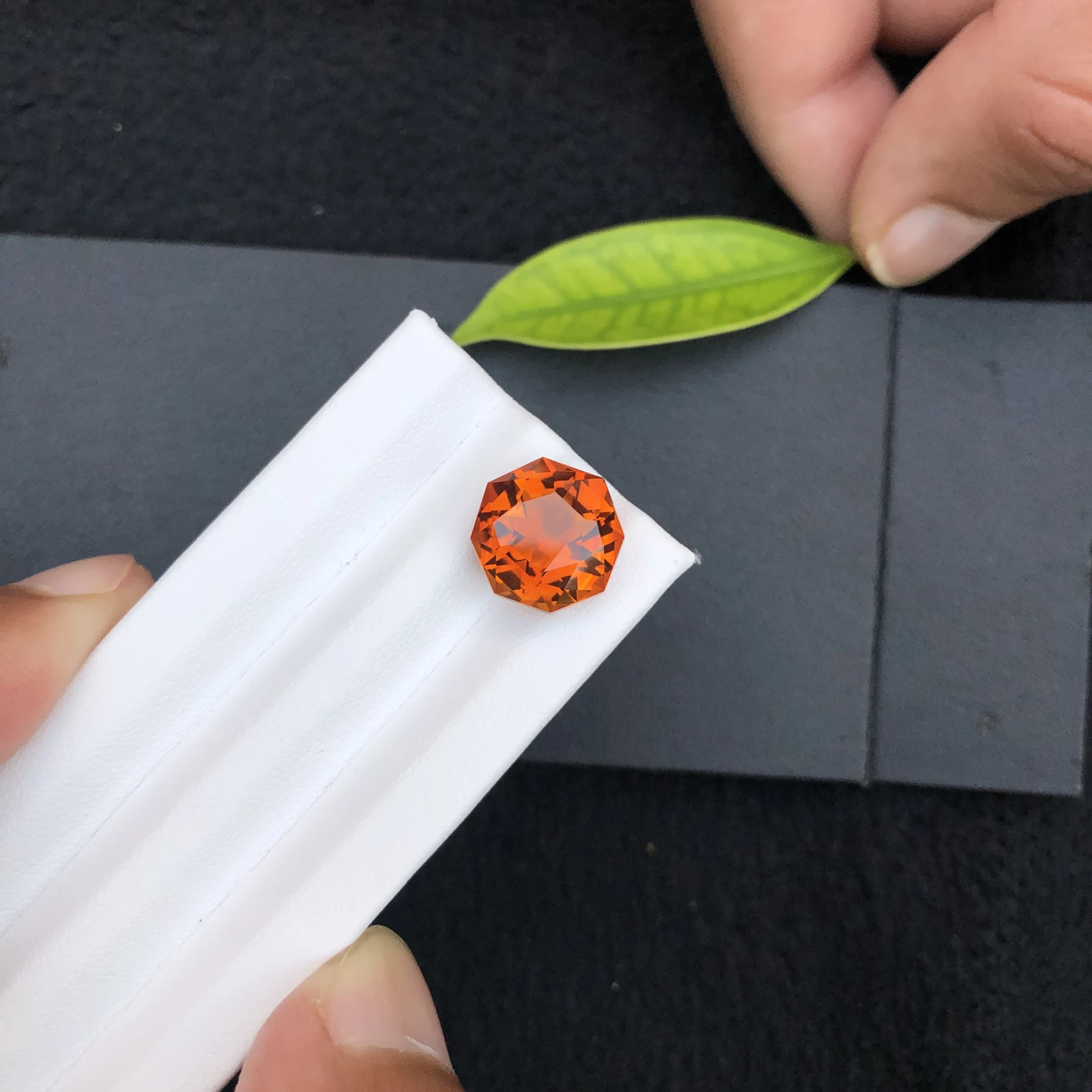 8.20ct Natural Madeira Citrine Octagon Shape Faceted Loose Gemstone — view 1