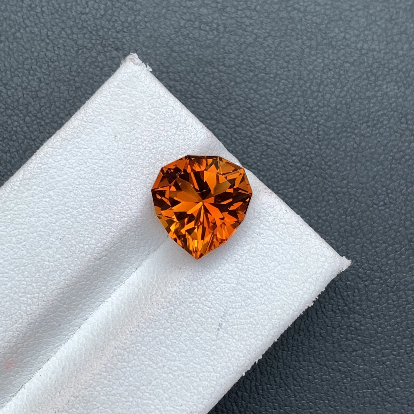 4.59ct Natural Madeira Citrine Orange Color Fancy Faceted Loose Gemstone — view 2