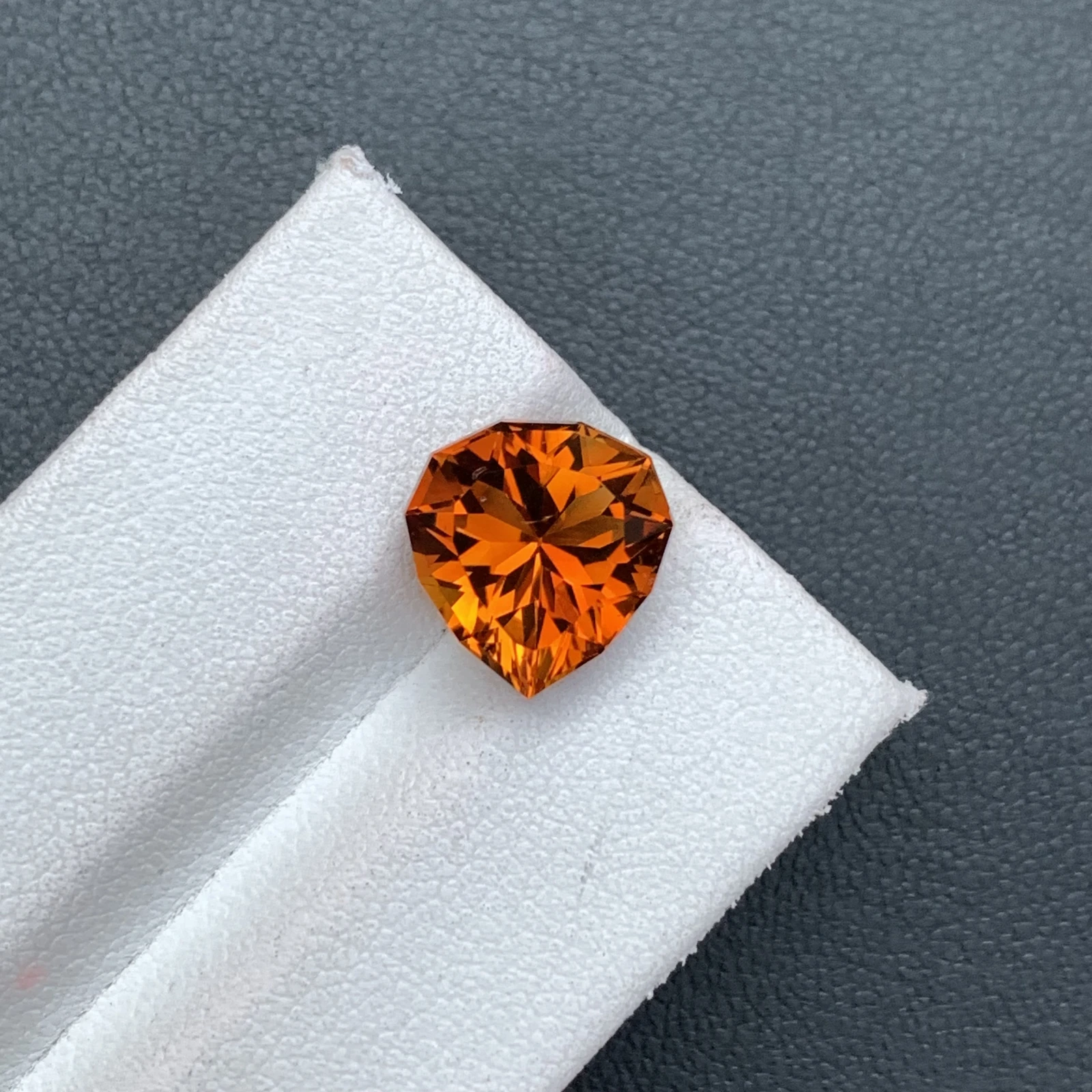 4.59ct Natural Madeira Citrine Orange Color Fancy Faceted Loose Gemstone — view 3