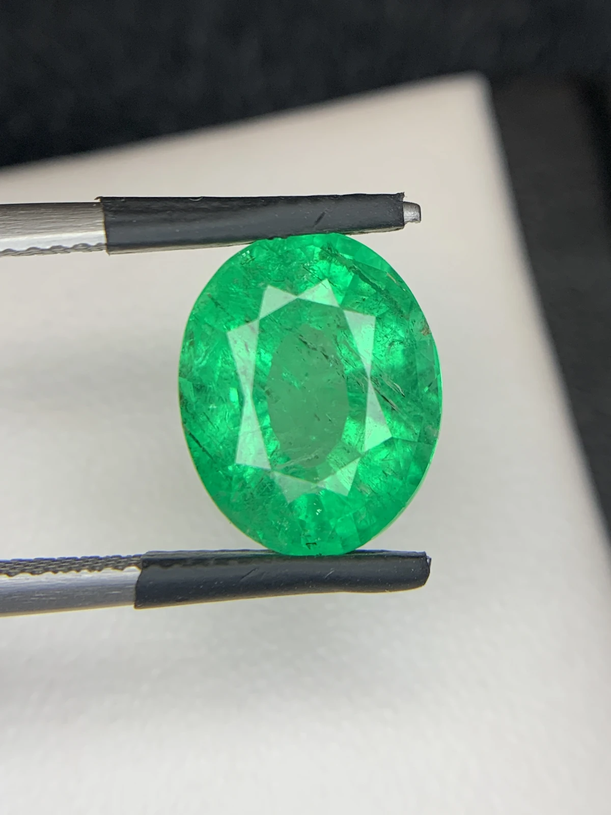Bellerophon Certified 6.54 Ct Natural Panjshir Emerald Oval Shape Loose Gemstone — view 12