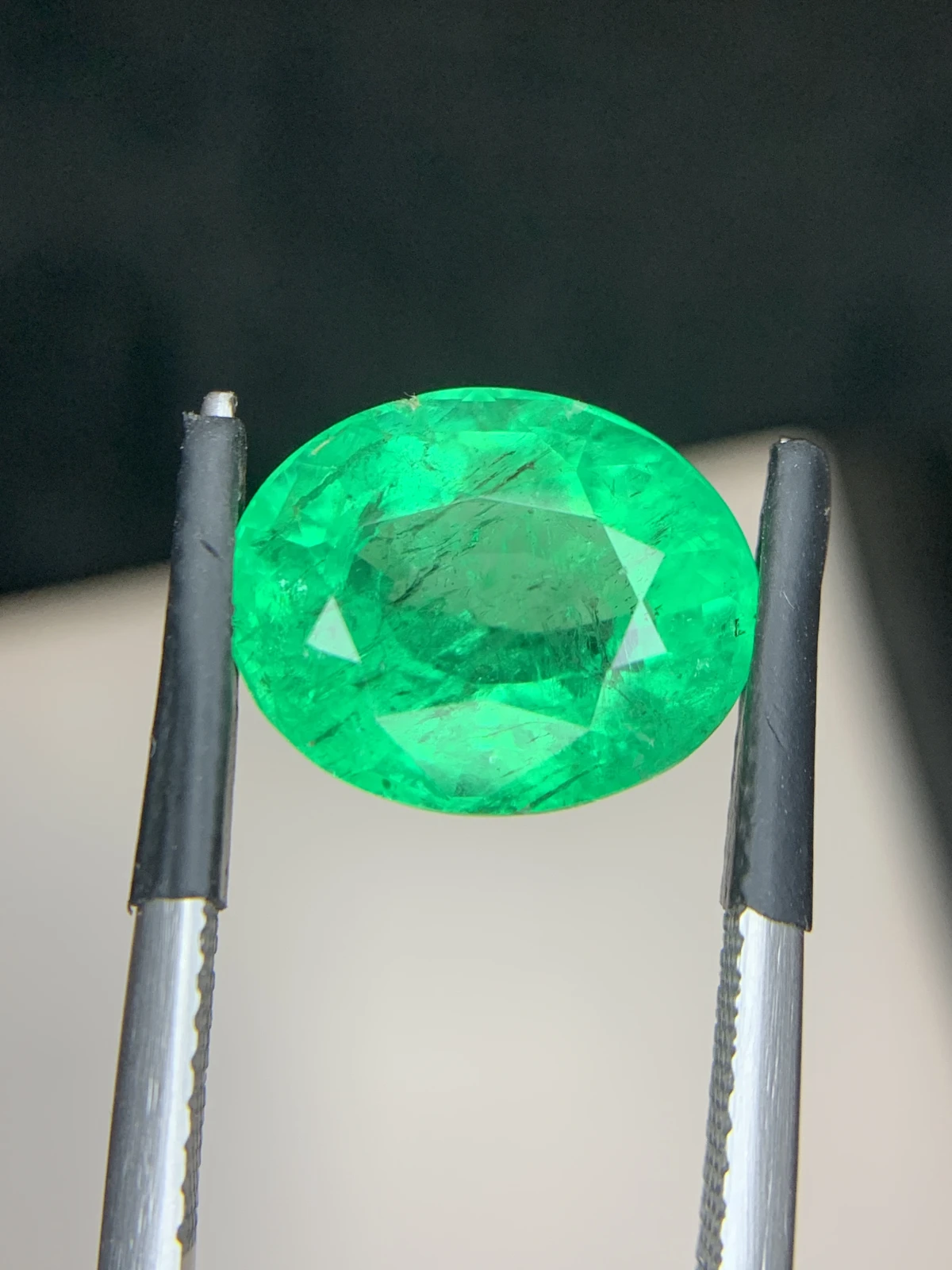 Bellerophon Certified 6.54 Ct Natural Panjshir Emerald Oval Shape Loose Gemstone — view 2