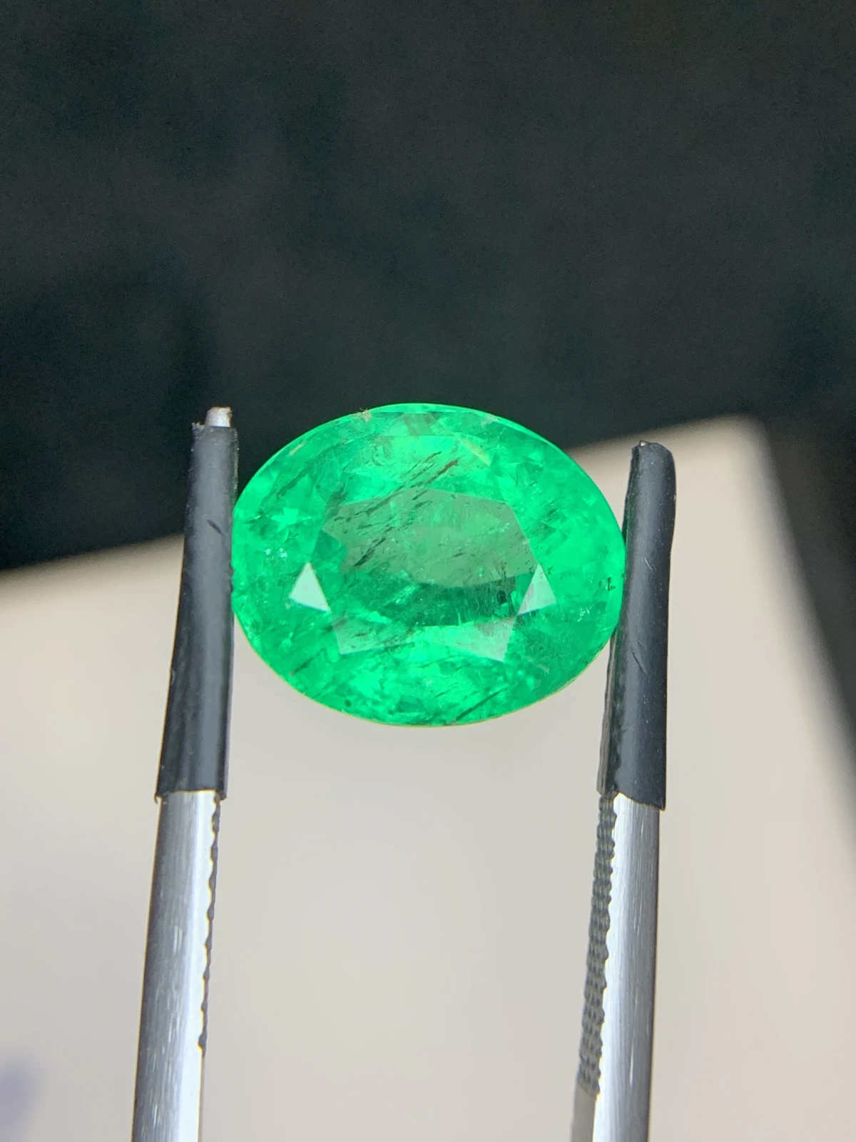 Bellerophon Certified 6.54 Ct Natural Panjshir Emerald Oval Shape Loose Gemstone — view 5