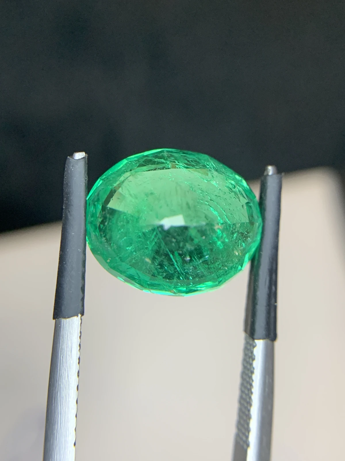 Bellerophon Certified 6.54 Ct Natural Panjshir Emerald Oval Shape Loose Gemstone — view 8