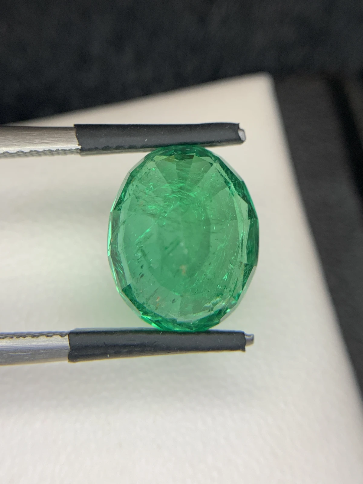 Bellerophon Certified 6.54 Ct Natural Panjshir Emerald Oval Shape Loose Gemstone — view 9