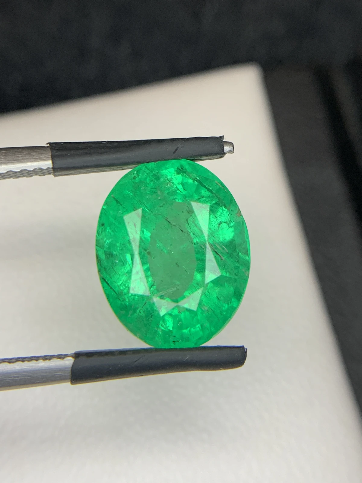 Bellerophon Certified 6.54 Ct Natural Panjshir Emerald Oval Shape Loose Gemstone — view 11