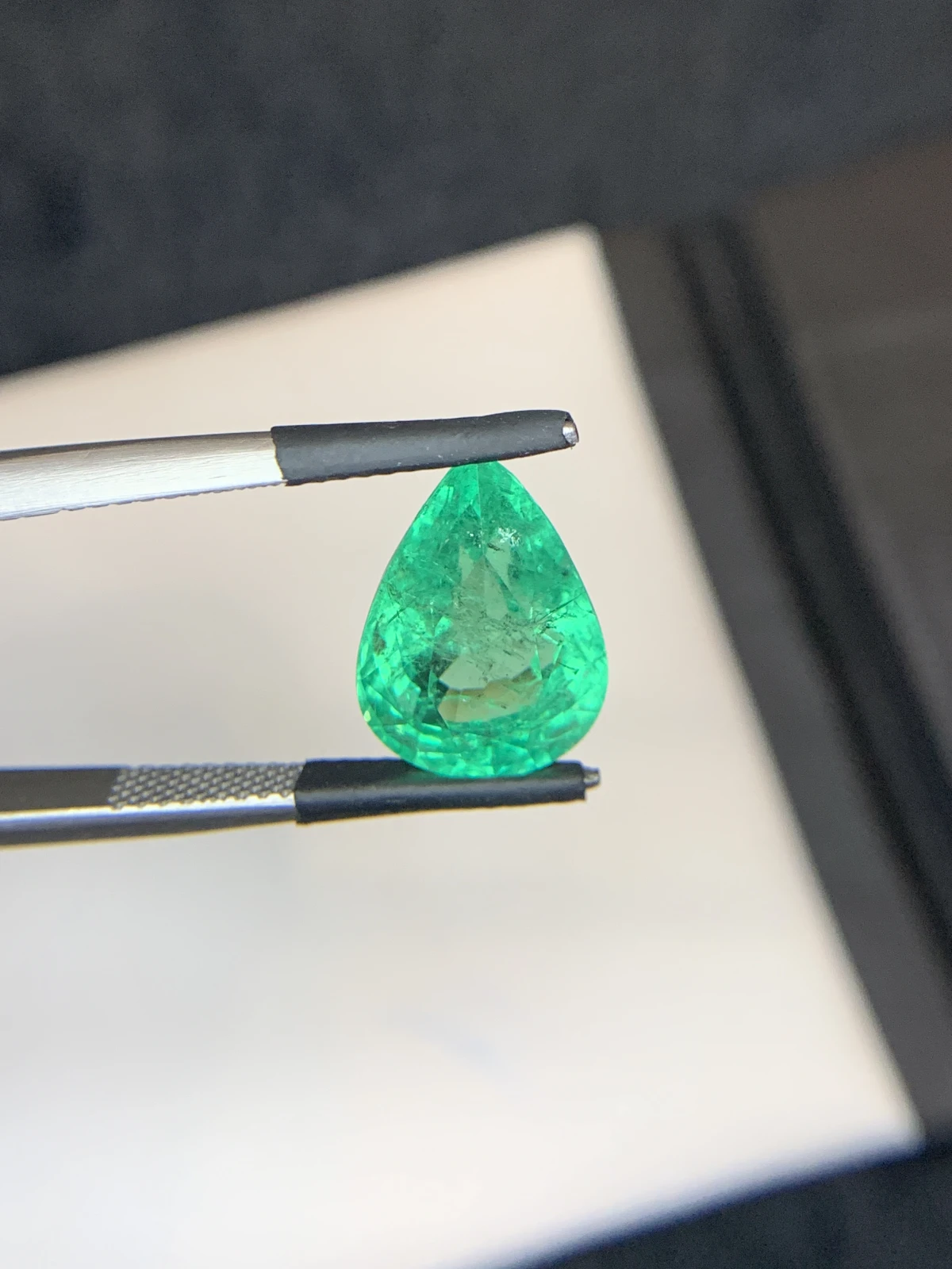 Bellerophon Certified 5.92 Ct Natural Panjshir Emerald Pear Shape Loose Gemstone — view 14
