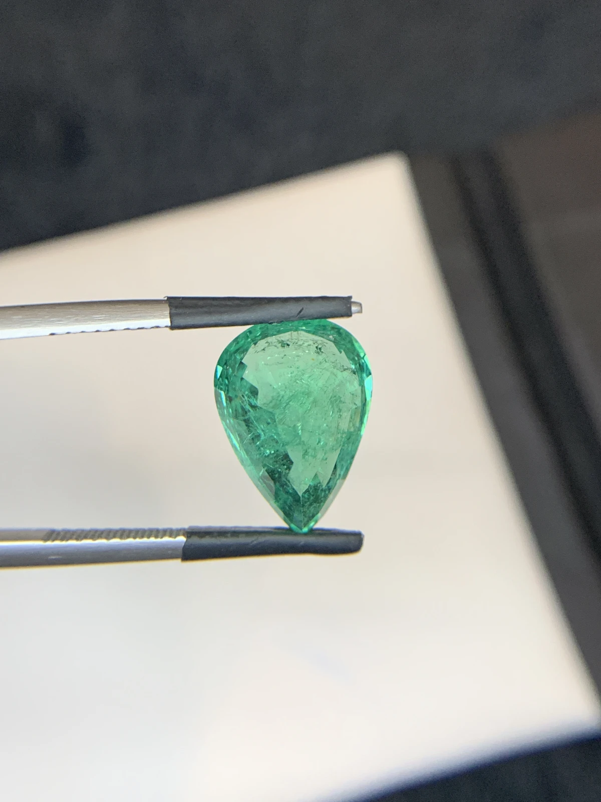 Bellerophon Certified 5.92 Ct Natural Panjshir Emerald Pear Shape Loose Gemstone — view 16