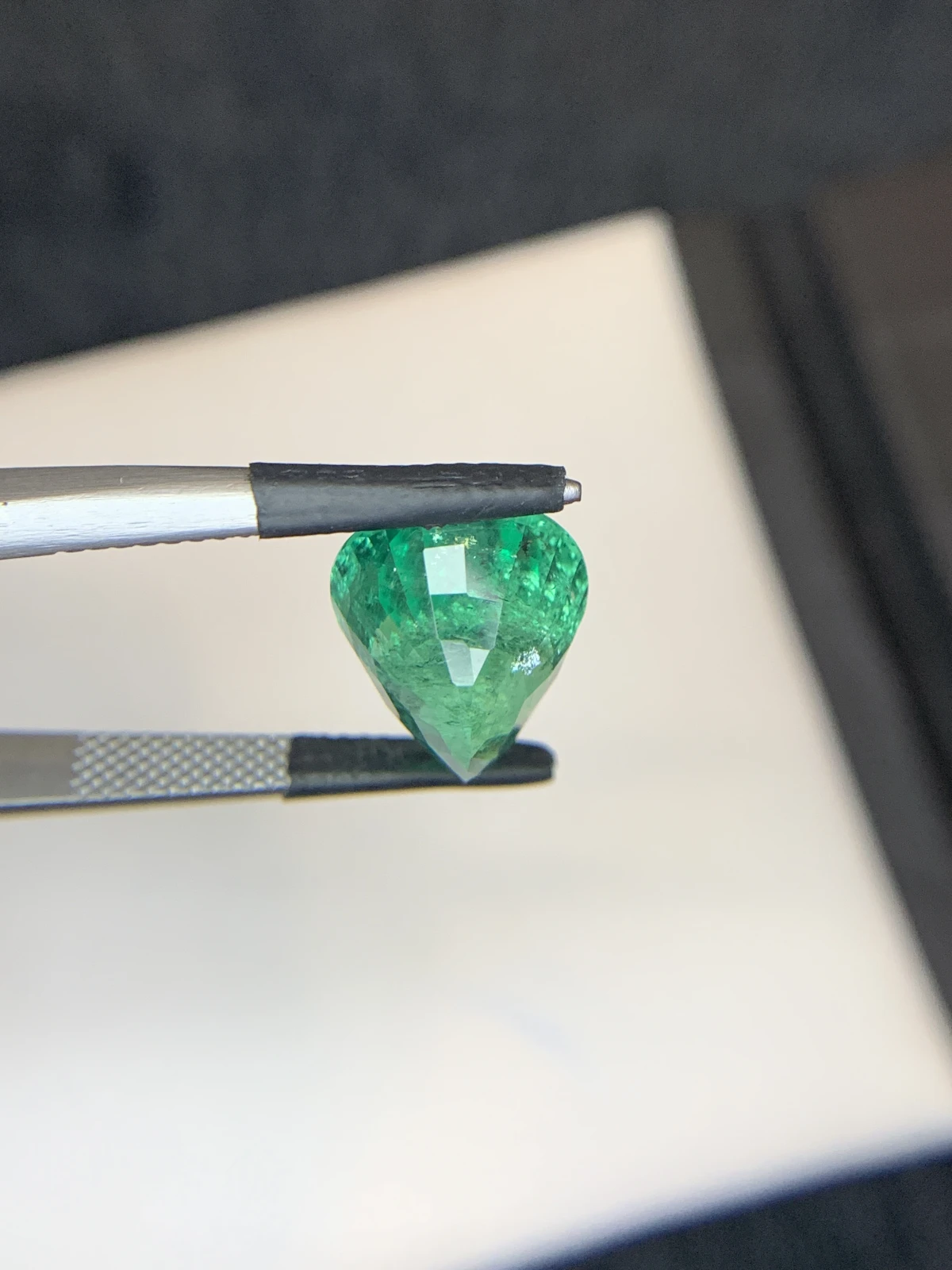 Bellerophon Certified 5.92 Ct Natural Panjshir Emerald Pear Shape Loose Gemstone — view 17