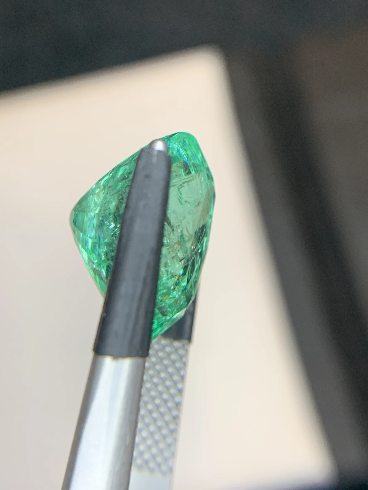 Bellerophon Certified 6.87 Ct Natural Panjshir Emerald Oval Shape Loose Gemstone — view 9