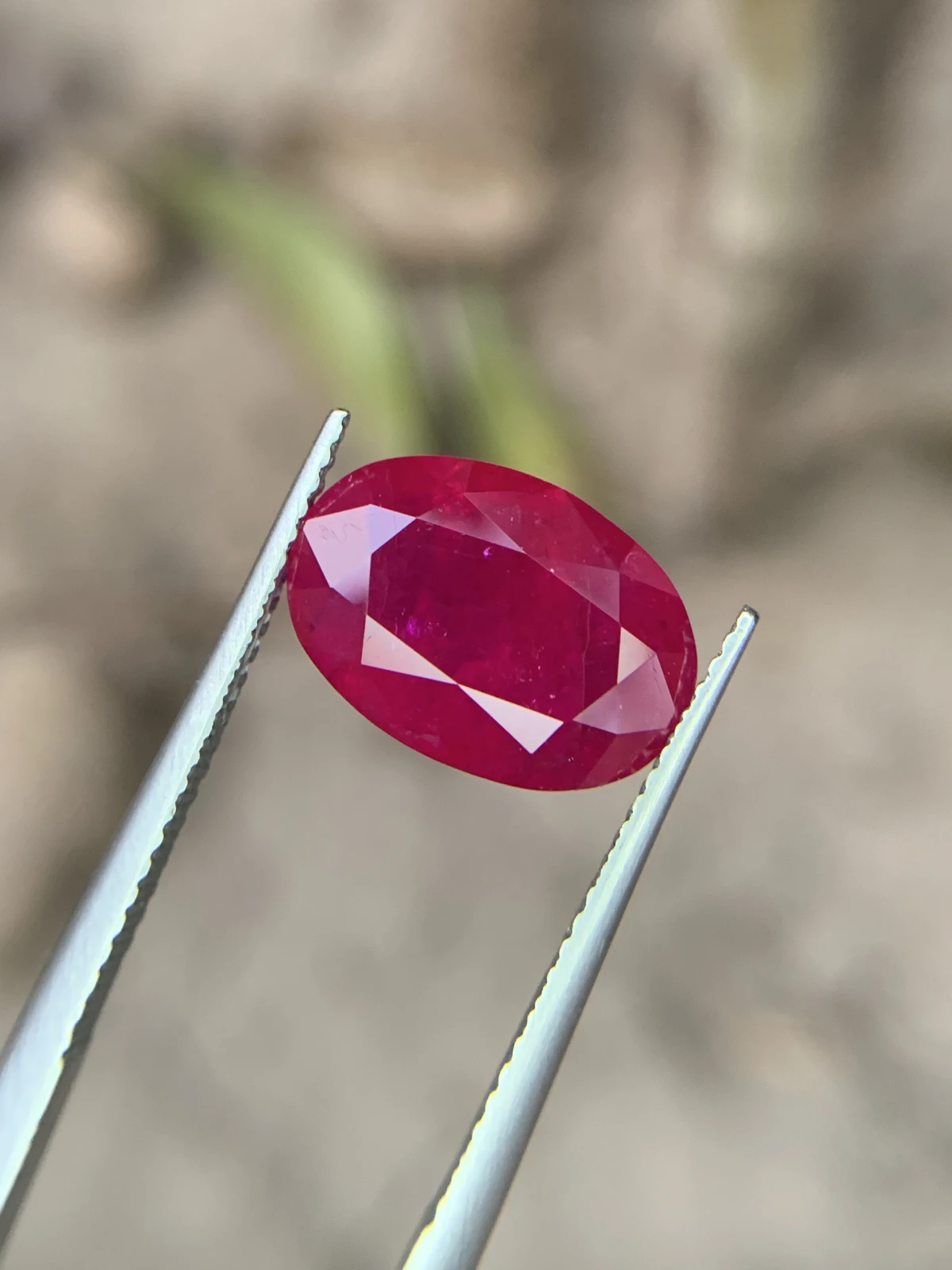 Bellerophon Certified 6.809 Ct Natural Ruby Oval Shape  Loose Gemstone — view 7