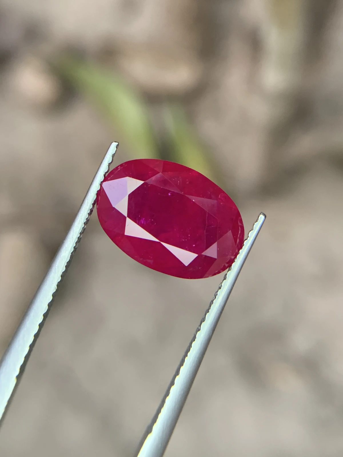 Bellerophon Certified 6.809 Ct Natural Ruby Oval Shape  Loose Gemstone — view 8