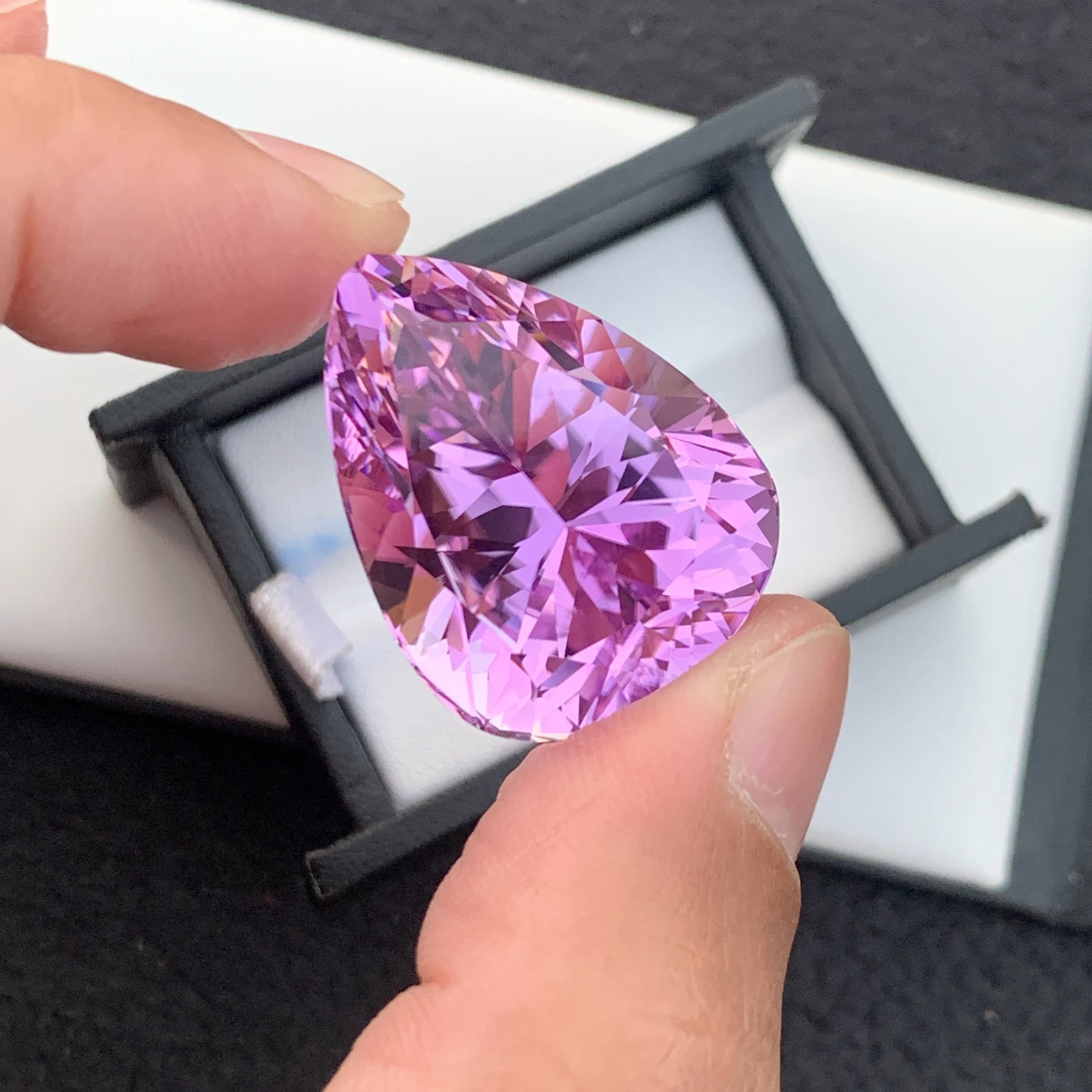94.75ct Natural Pink Kunzite Pear Shape Loose Gemstone from Afghanistan — view 9