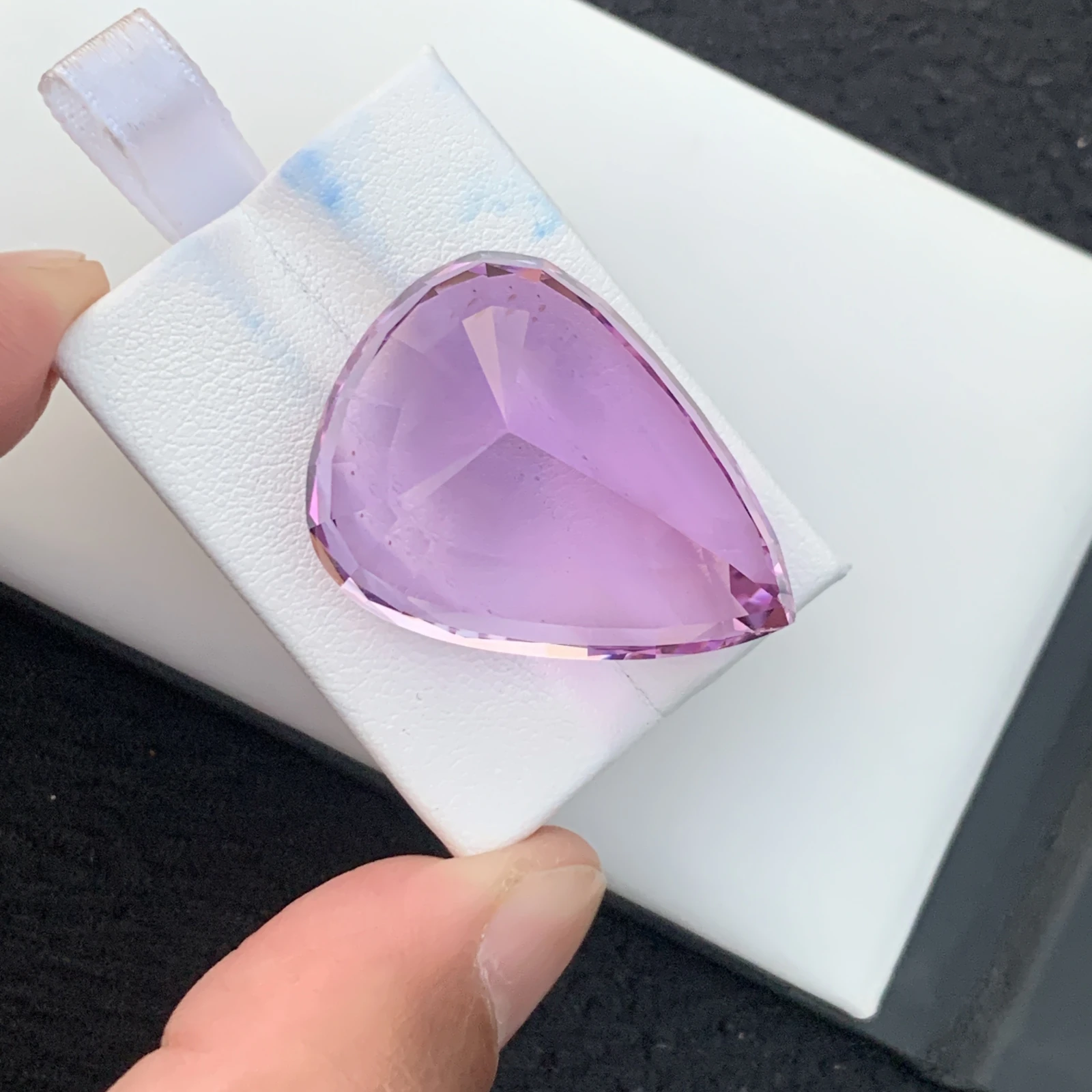 94.75ct Natural Pink Kunzite Pear Shape Loose Gemstone from Afghanistan — view 13
