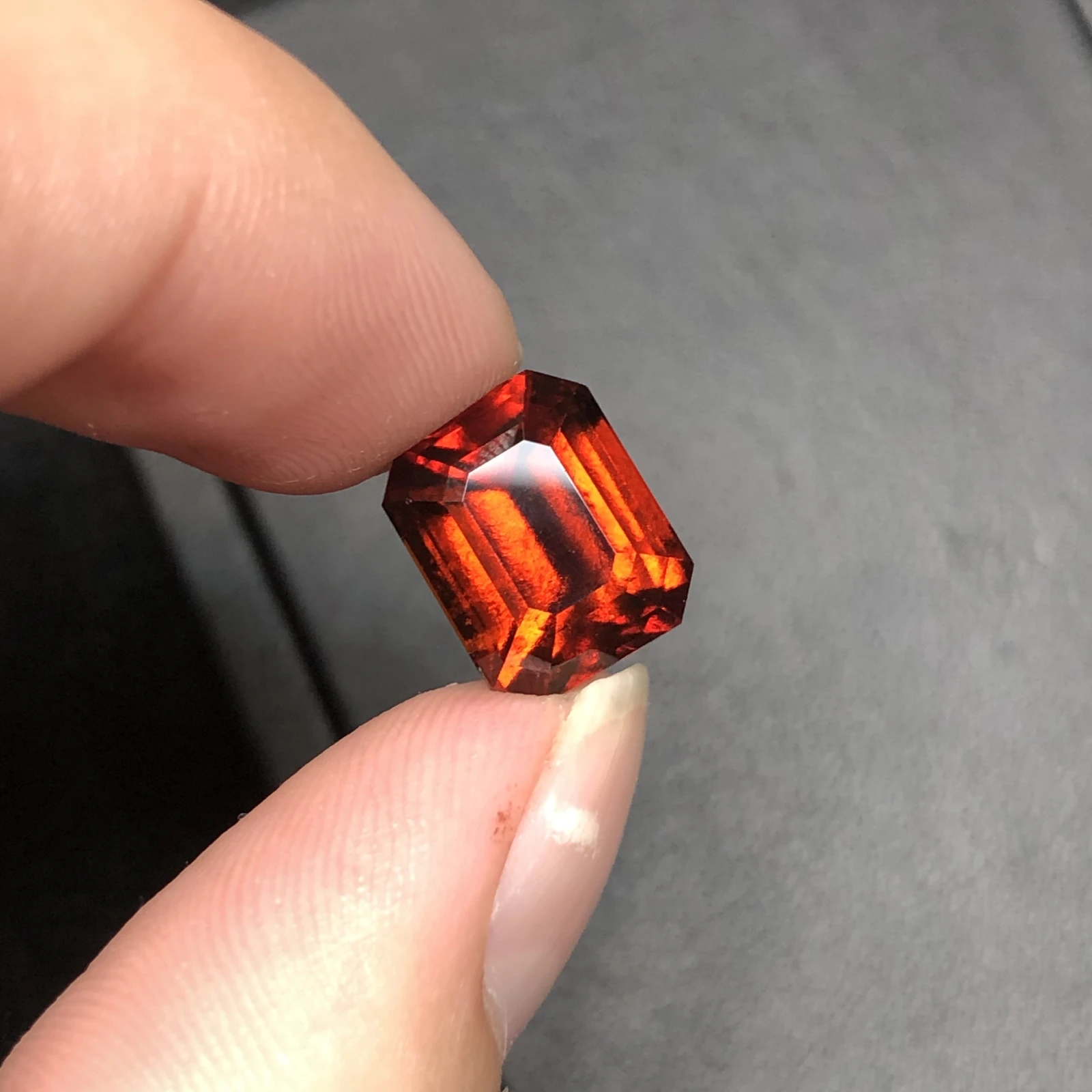 8.83 Carat Natural Spessartine Garnet Faceted Loose Gemstone — view 15