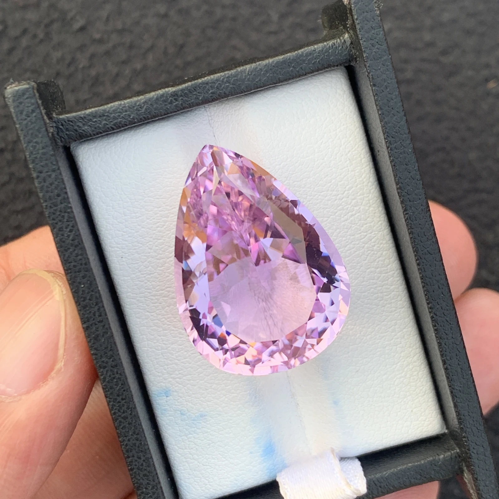 49.55 ct Natural Pink Kunzite Pear Shape Loose Gemstone from Afghanistan — view 6