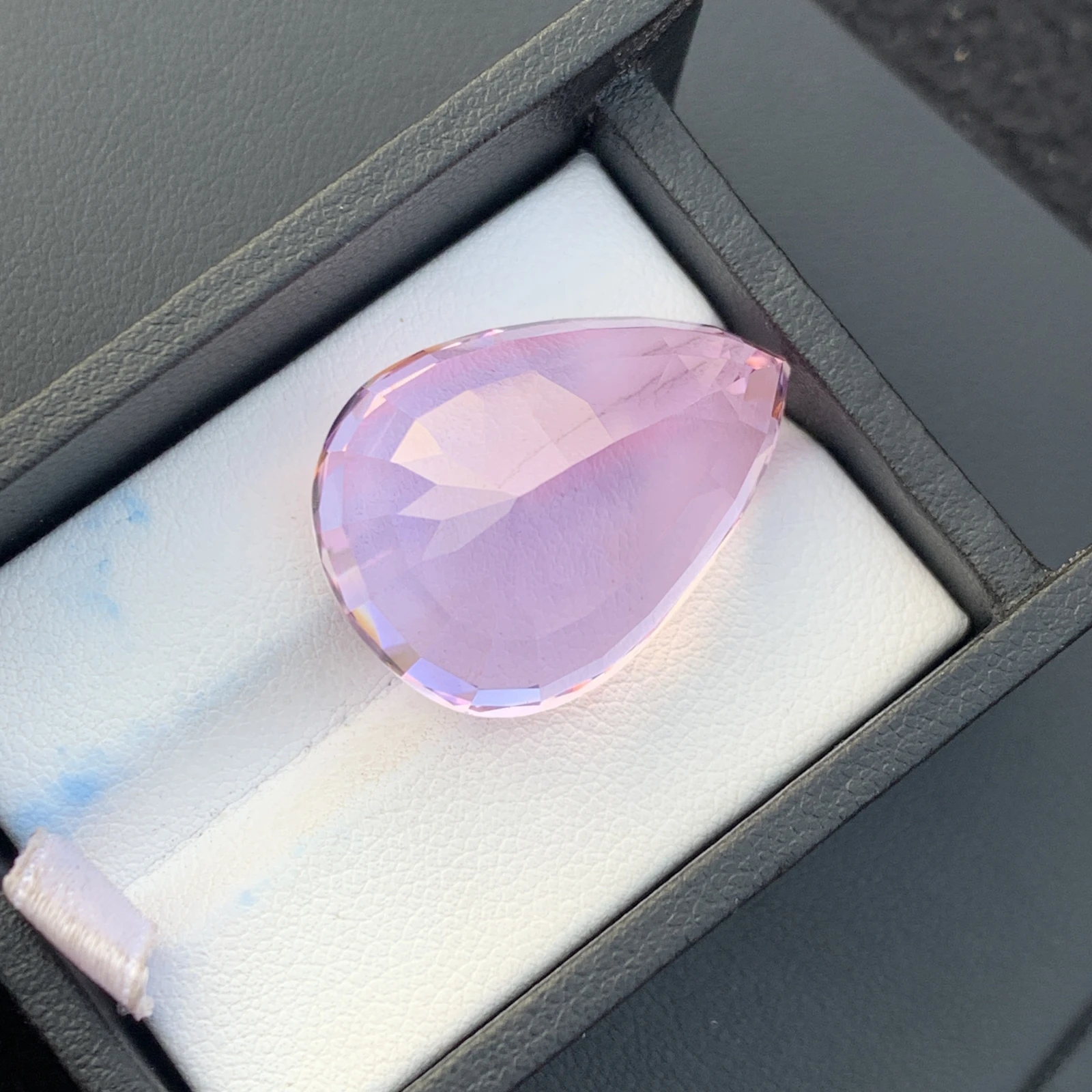 49.55 ct Natural Pink Kunzite Pear Shape Loose Gemstone from Afghanistan — view 9