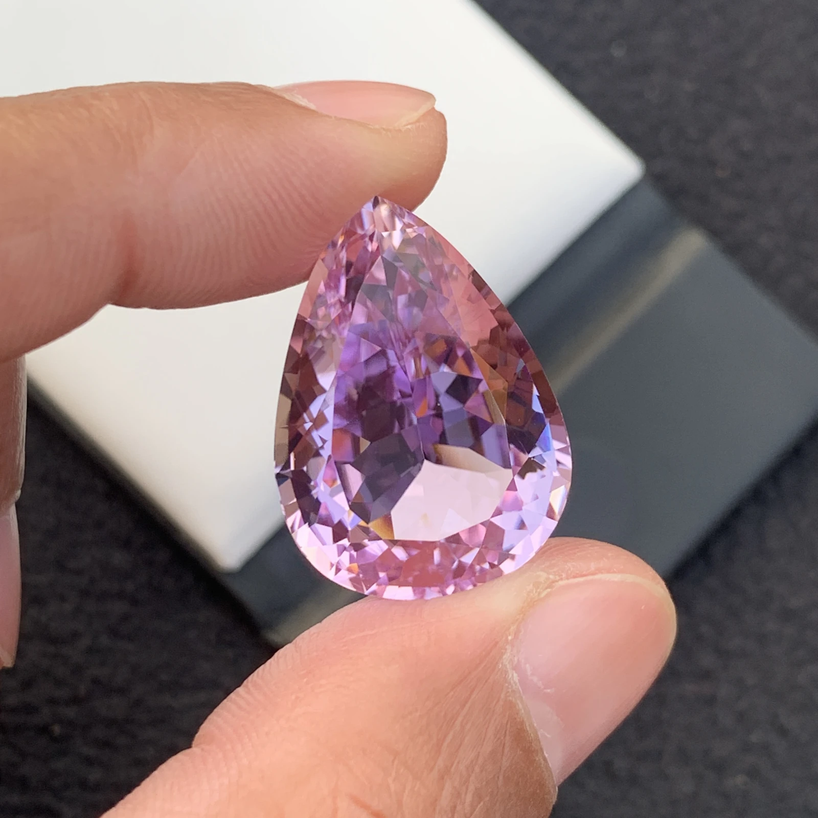 49.55 ct Natural Pink Kunzite Pear Shape Loose Gemstone from Afghanistan — view 10