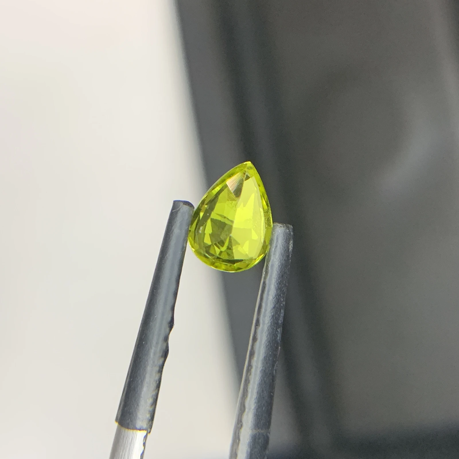 IGI Certified 0.67ct Natural Greenish Yellow Chrysoberyl Pear Shape Loose Gemstone — view 12