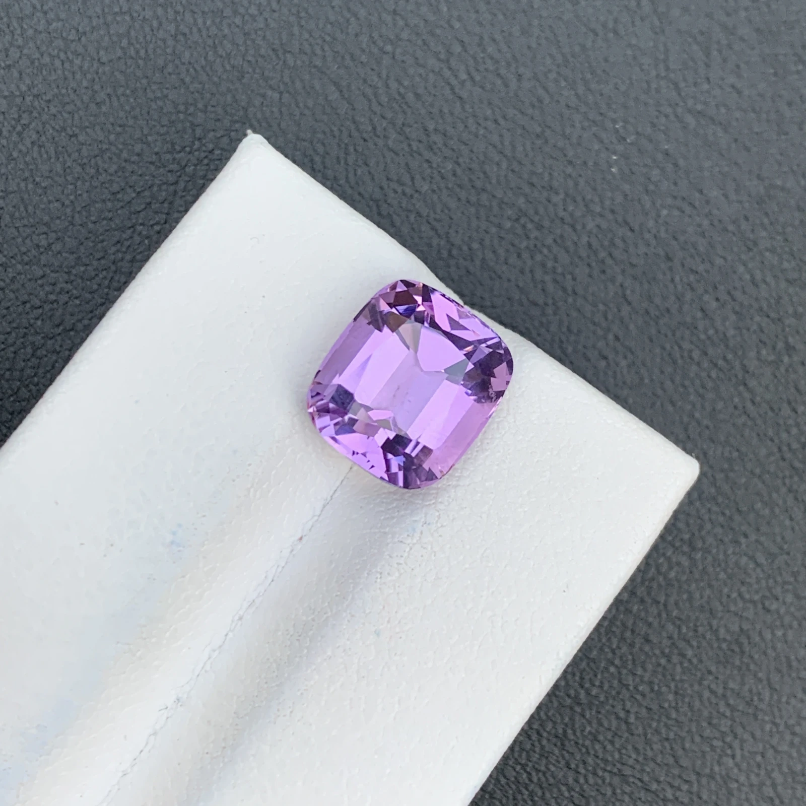 5.64 ct Natural Purple Amethyst Cushion Shape Loose Gemstone — view 1