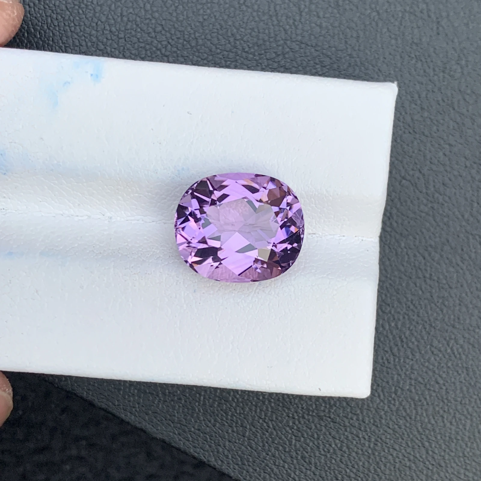 7.45 ct Natural Purple Amethyst Oval Shape Loose Gemstone — view 7