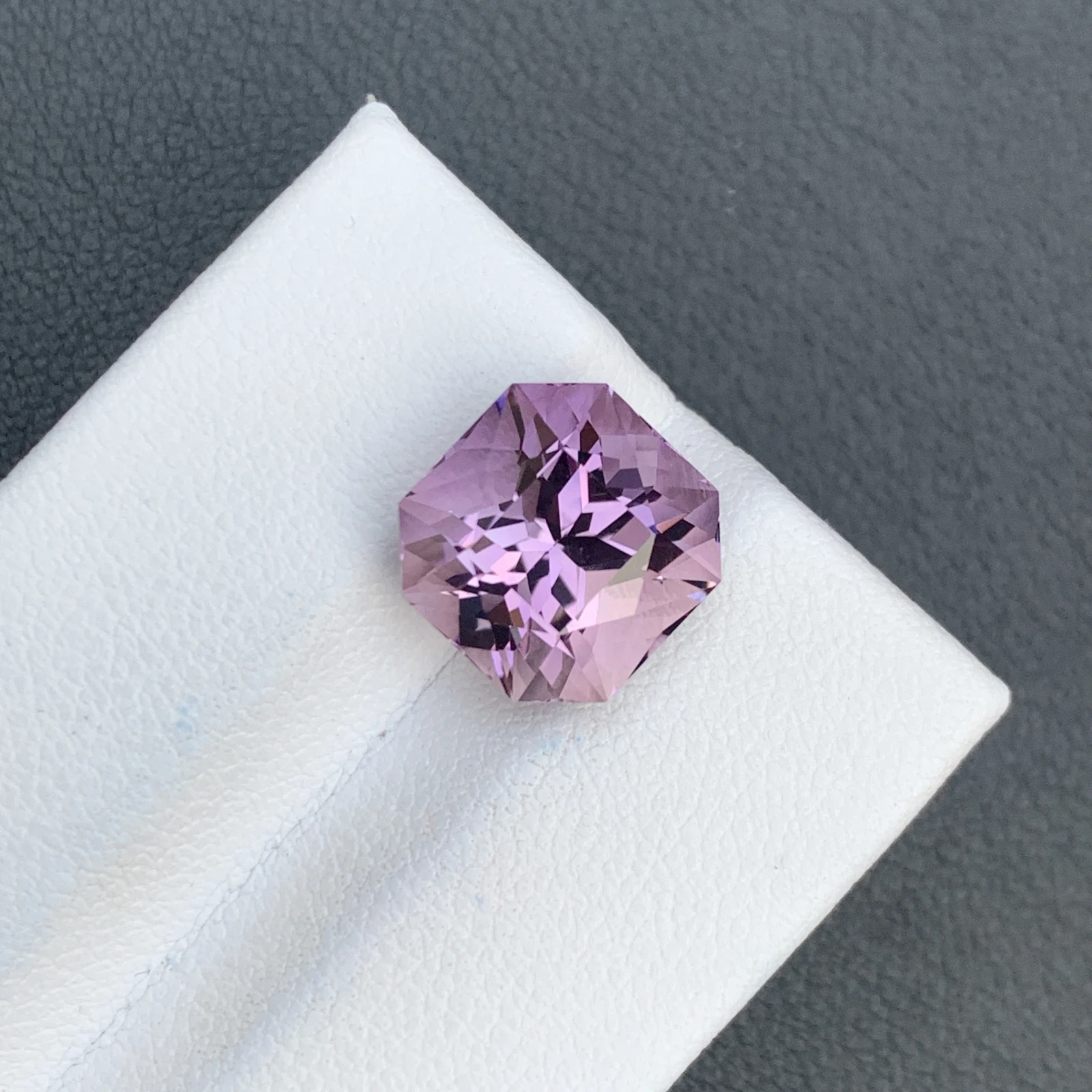 5.85 ct Natural Amethyst Asscher Shape Loose Gemstone — view 1