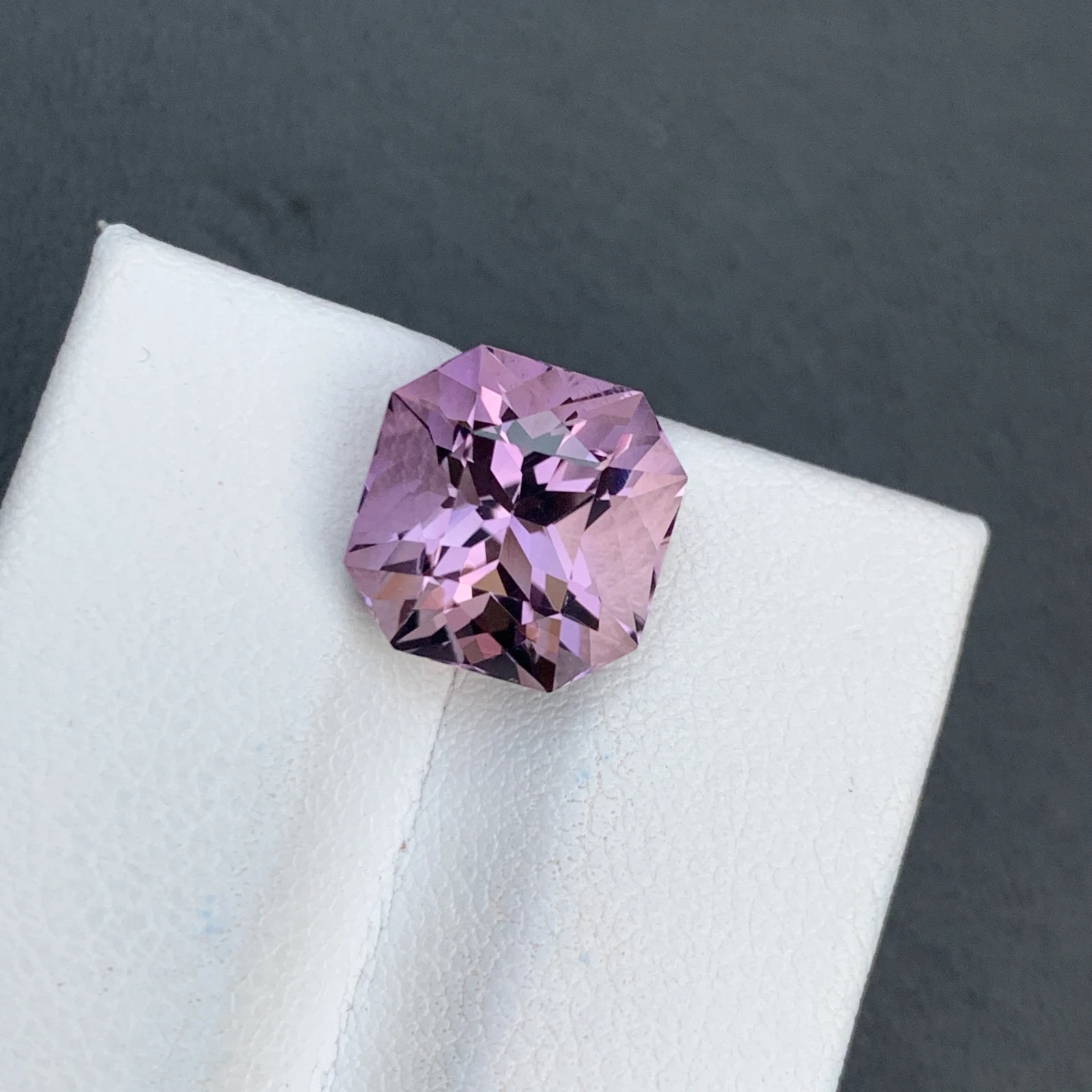 5.85 ct Natural Amethyst Asscher Shape Loose Gemstone — view 9