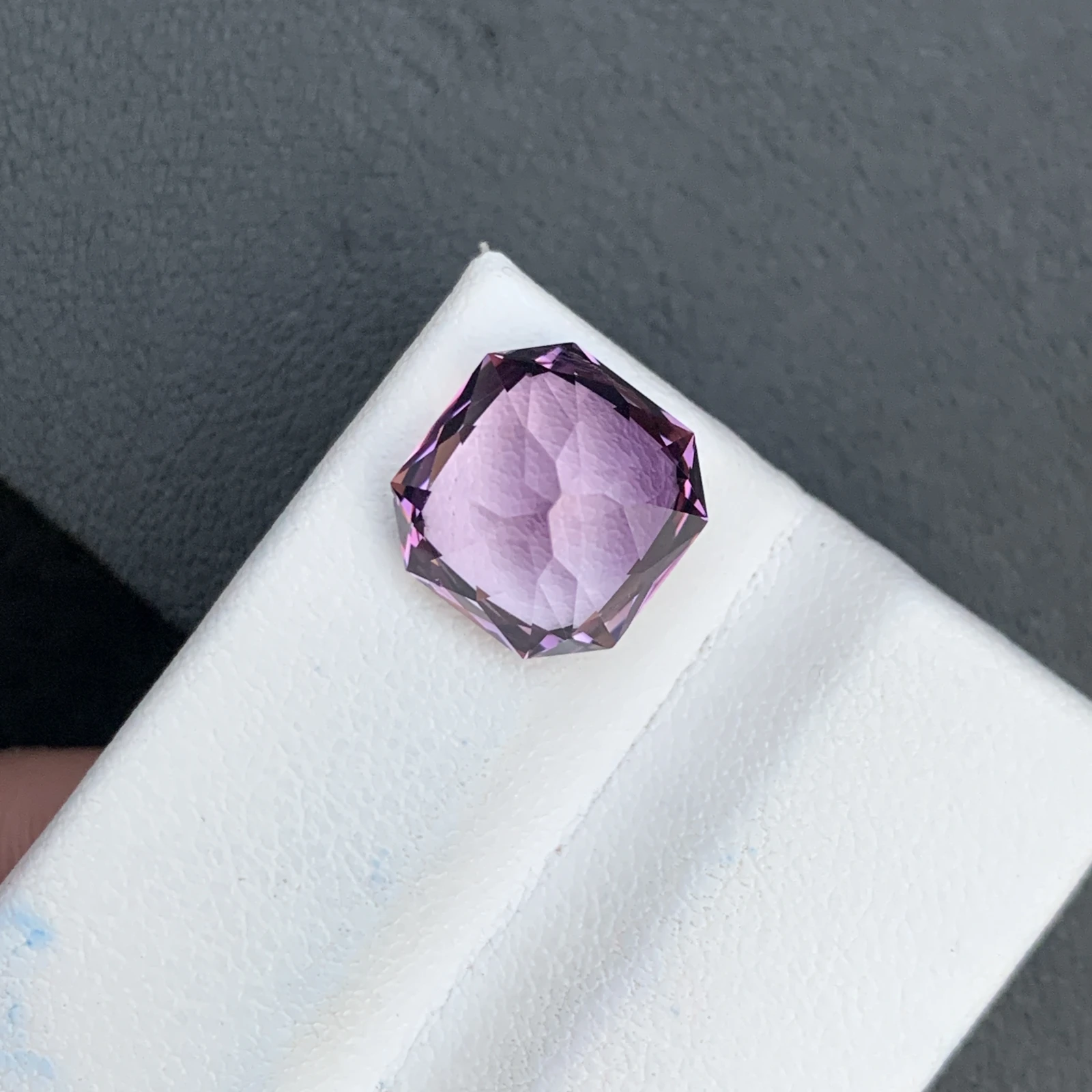 5.85 ct Natural Amethyst Asscher Shape Loose Gemstone — view 11
