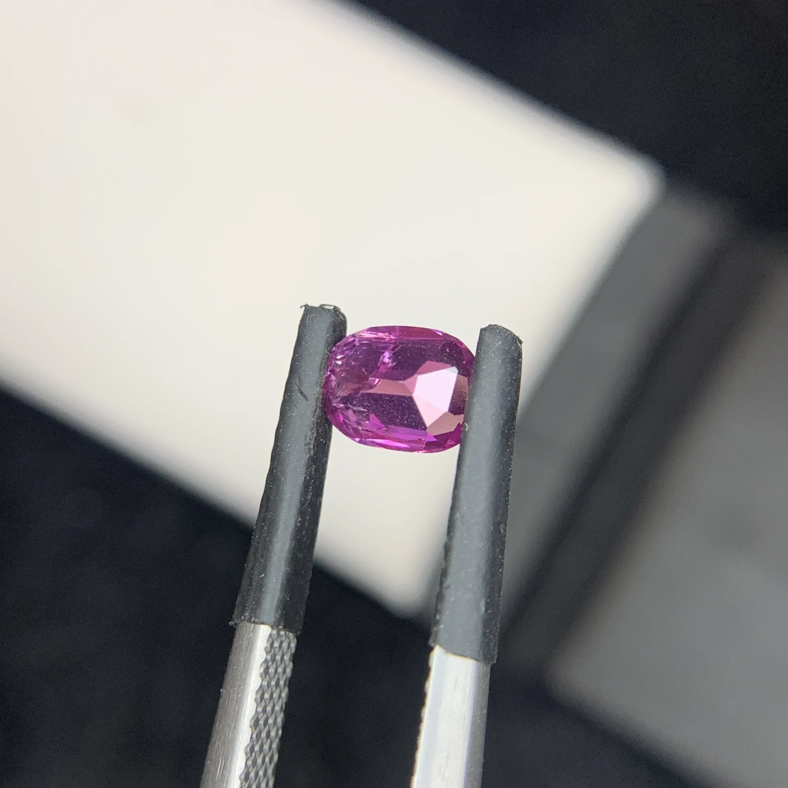 0.76 carat Natural Pink Kashmir Sapphire Cushion Shape Loose Gemstone from Pakistan — view 1