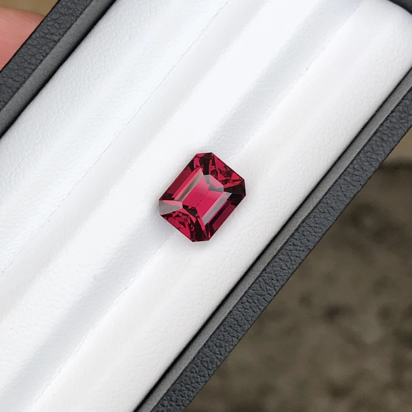 5.40 ct Natural Rhodolite Garnet Octagon Shape Loose Gemstone — view 15