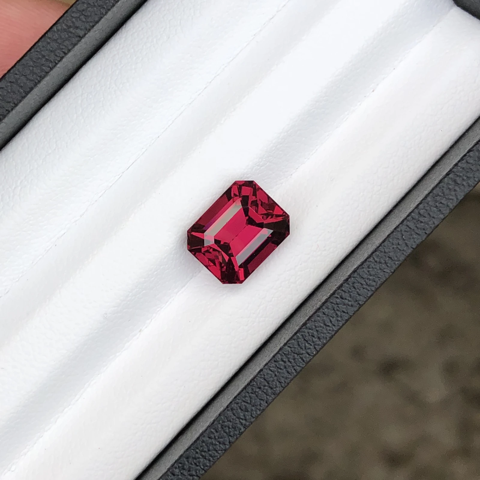 5.40 ct Natural Rhodolite Garnet Octagon Shape Loose Gemstone — view 17