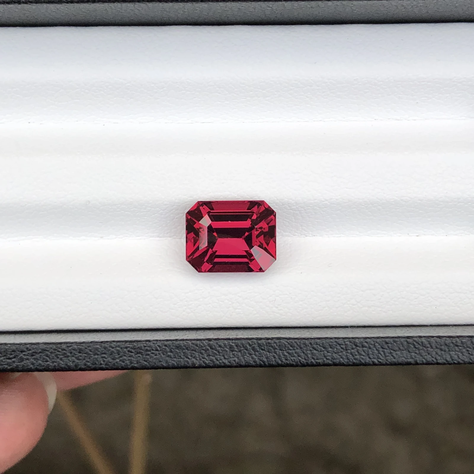 5.40 ct Natural Rhodolite Garnet Octagon Shape Loose Gemstone — view 1