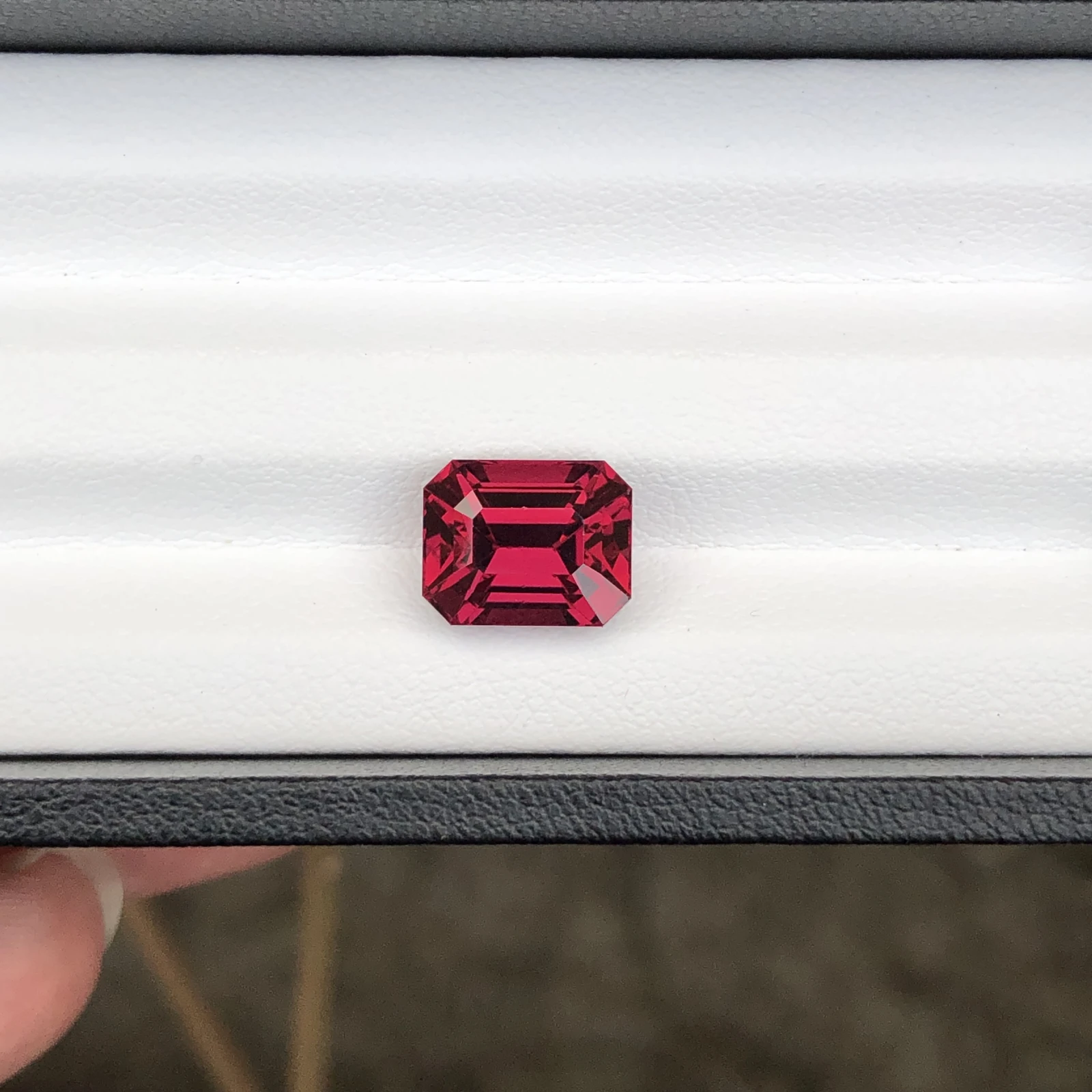 5.40 ct Natural Rhodolite Garnet Octagon Shape Loose Gemstone — view 2