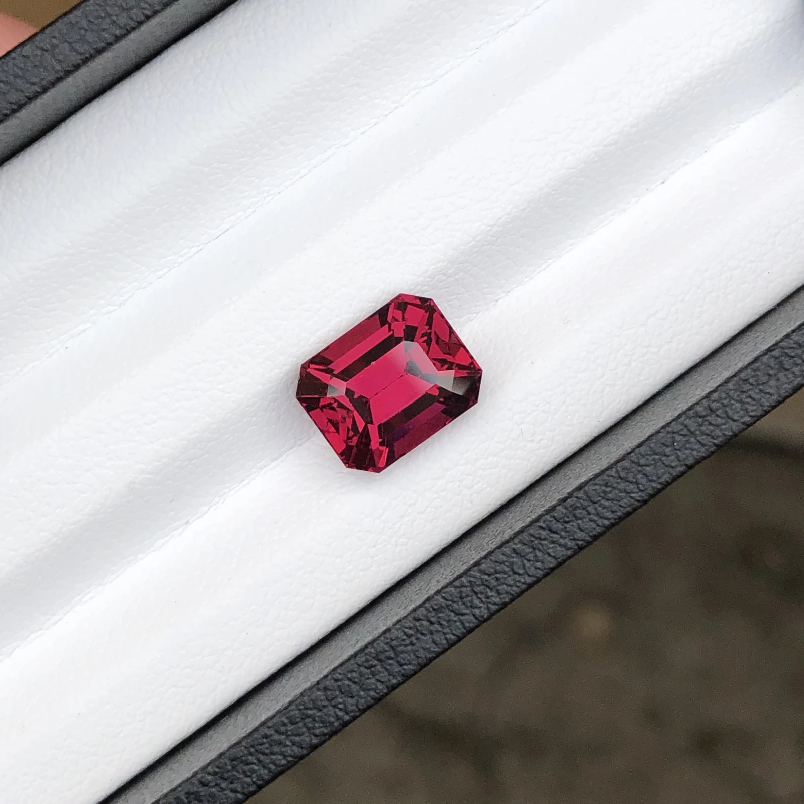 5.40 ct Natural Rhodolite Garnet Octagon Shape Loose Gemstone — view 8
