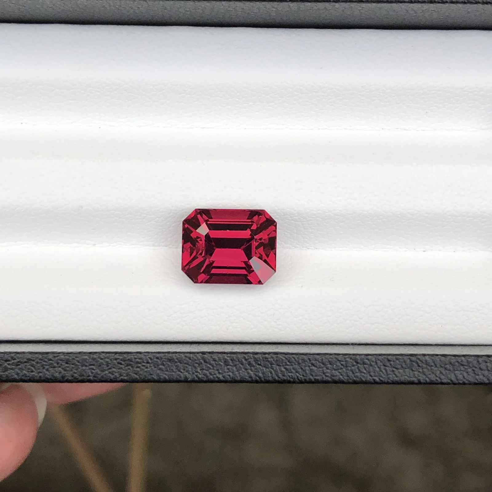 5.40 ct Natural Rhodolite Garnet Octagon Shape Loose Gemstone — view 10