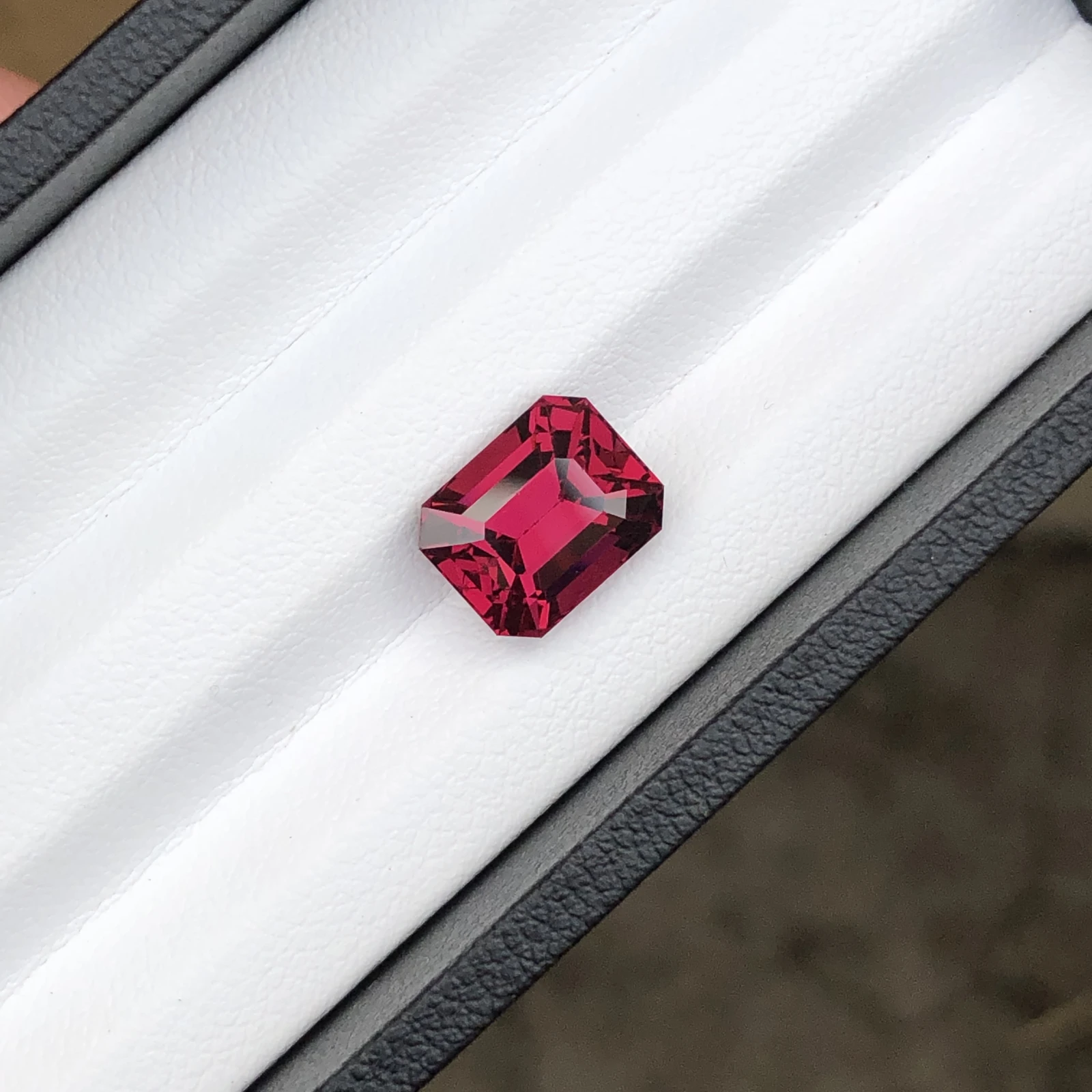 5.40 ct Natural Rhodolite Garnet Octagon Shape Loose Gemstone — view 11