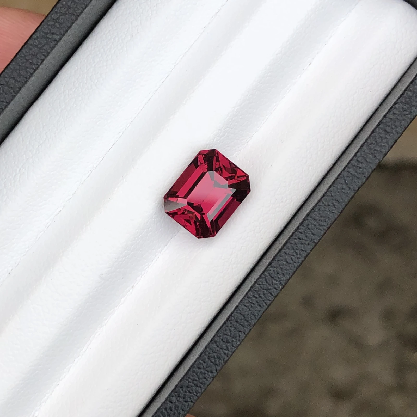 5.40 ct Natural Rhodolite Garnet Octagon Shape Loose Gemstone — view 13
