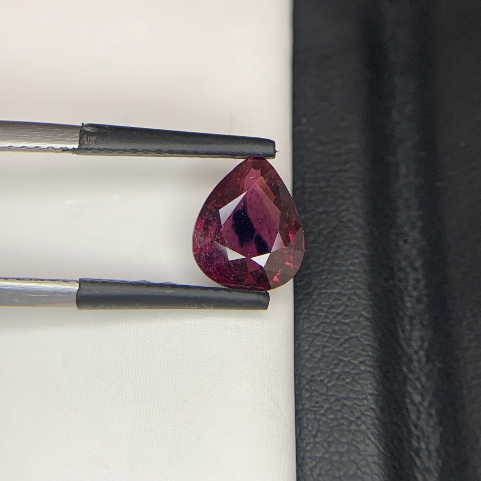 Natural Reddish Purple Ruby 2.19 Carat Faceted Pear Shape Loose Gemstone For Jewelry — view 2