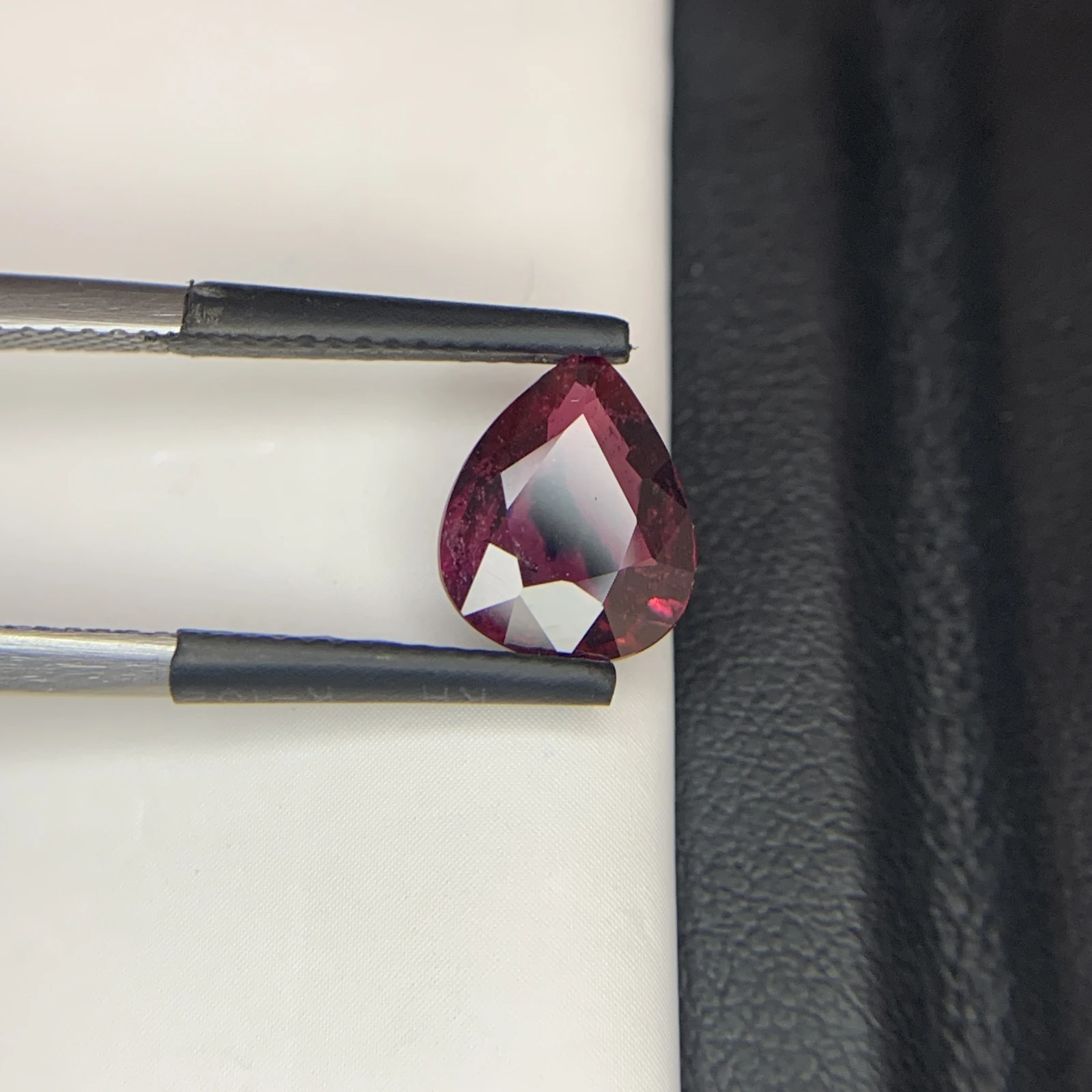 Natural Reddish Purple Ruby 2.19 Carat Faceted Pear Shape Loose Gemstone For Jewelry — view 3