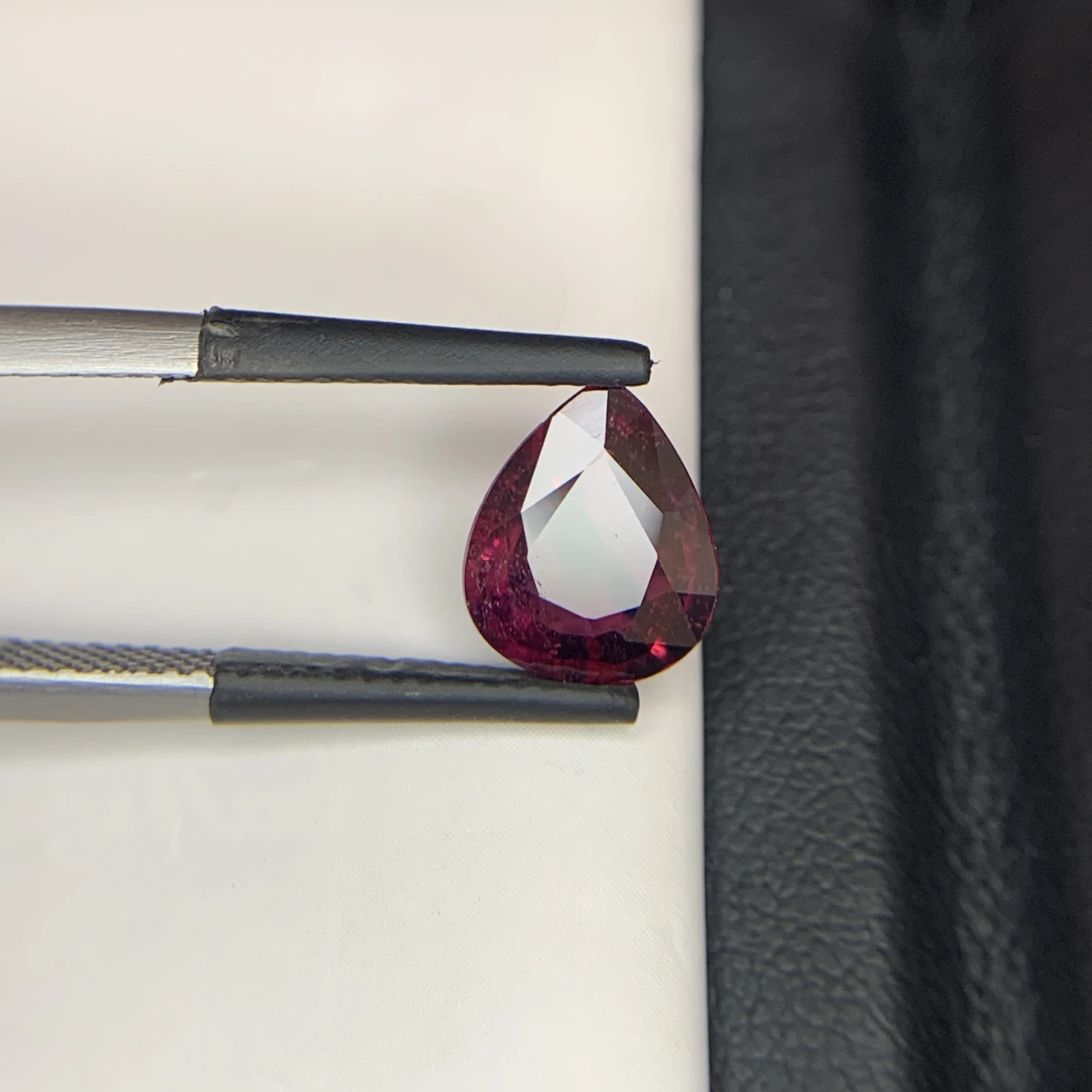 Natural Reddish Purple Ruby 2.19 Carat Faceted Pear Shape Loose Gemstone For Jewelry — view 4
