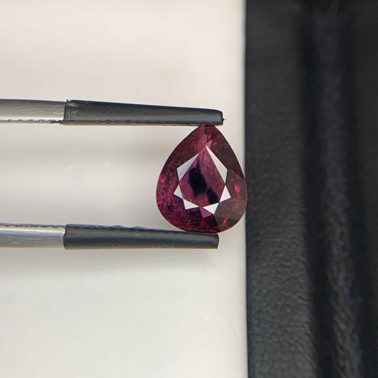 Natural Reddish Purple Ruby 2.19 Carat Faceted Pear Shape Loose Gemstone For Jewelry — view 5