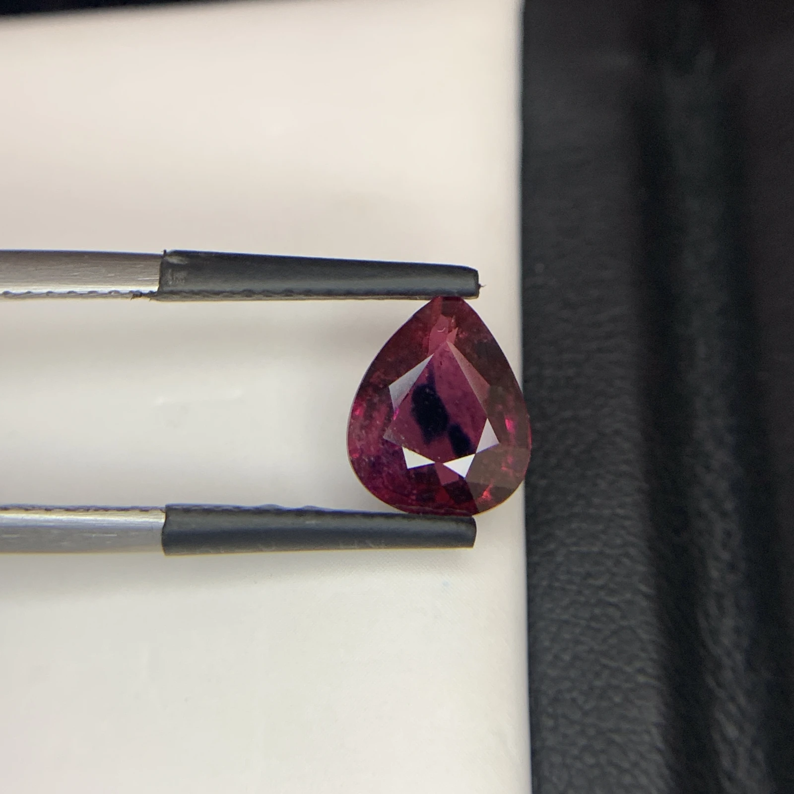 Natural Reddish Purple Ruby 2.19 Carat Faceted Pear Shape Loose Gemstone For Jewelry — view 6