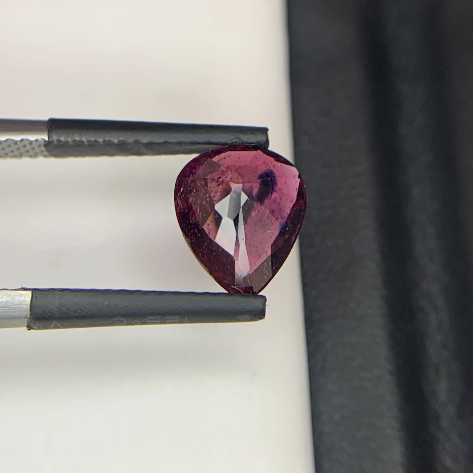 Natural Reddish Purple Ruby 2.19 Carat Faceted Pear Shape Loose Gemstone For Jewelry — view 7