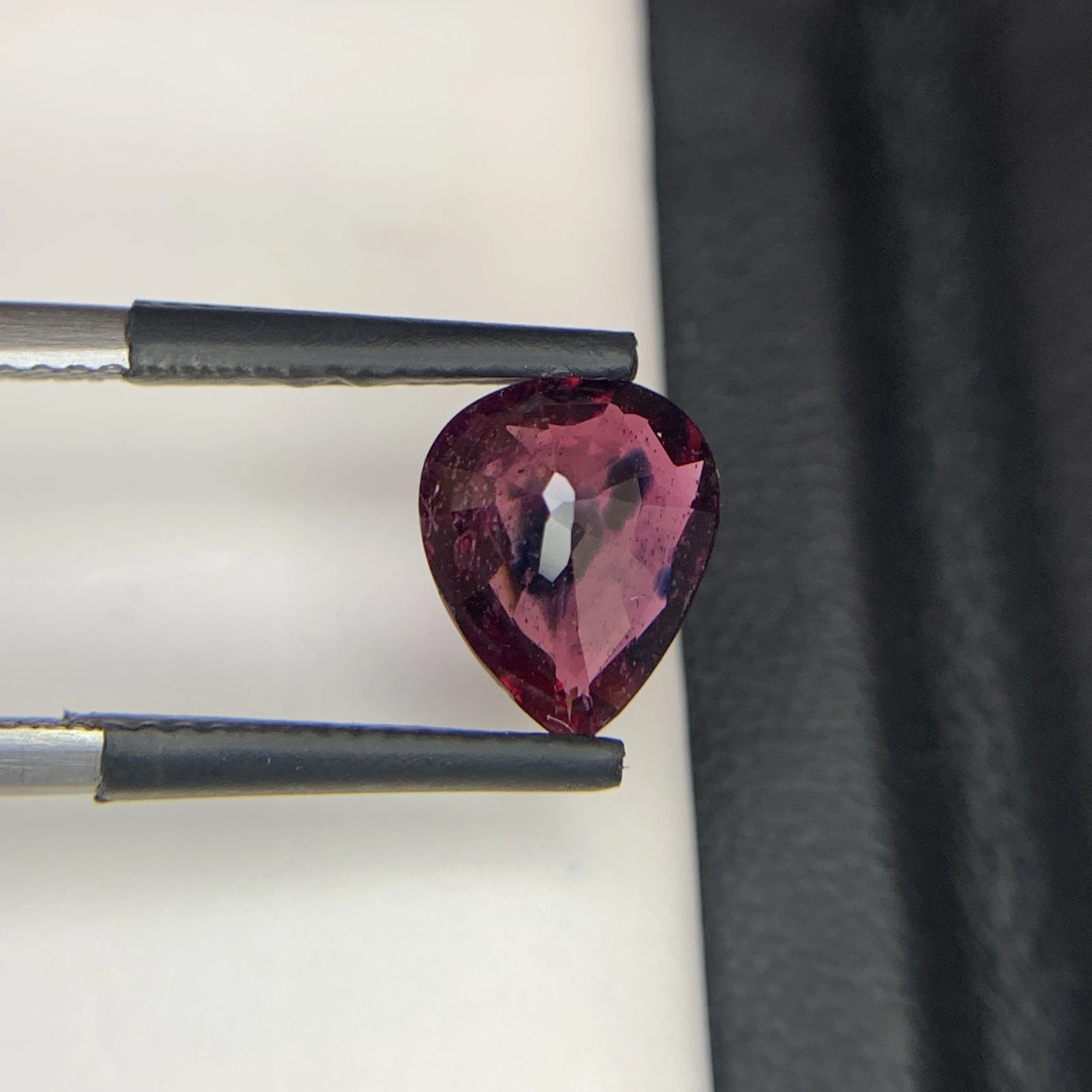 Natural Reddish Purple Ruby 2.19 Carat Faceted Pear Shape Loose Gemstone For Jewelry — view 8