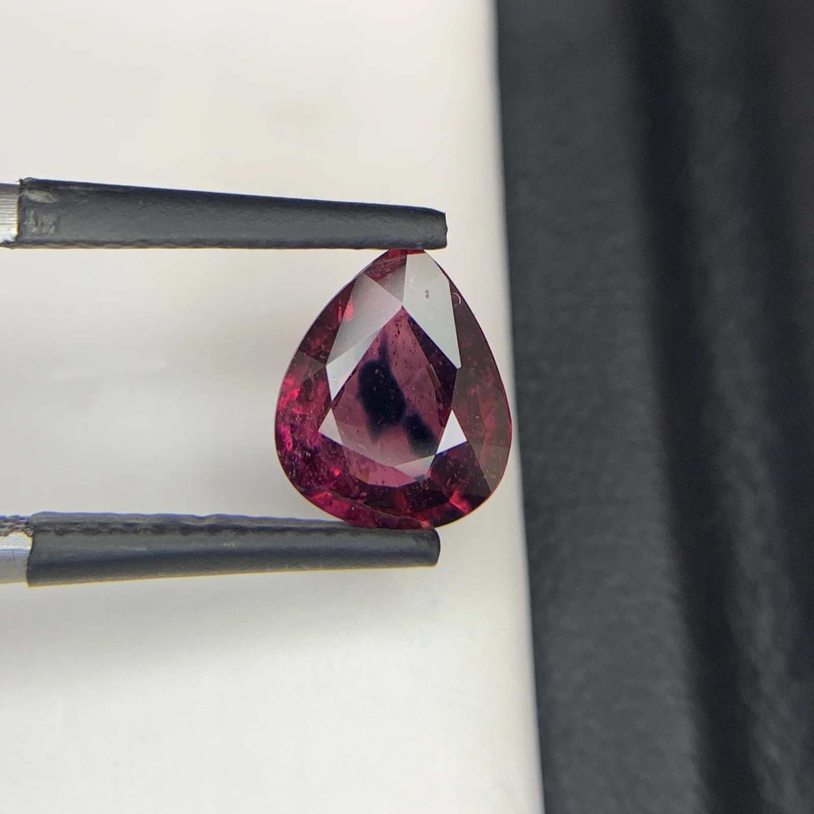 Natural Reddish Purple Ruby 2.19 Carat Faceted Pear Shape Loose Gemstone For Jewelry — view 11