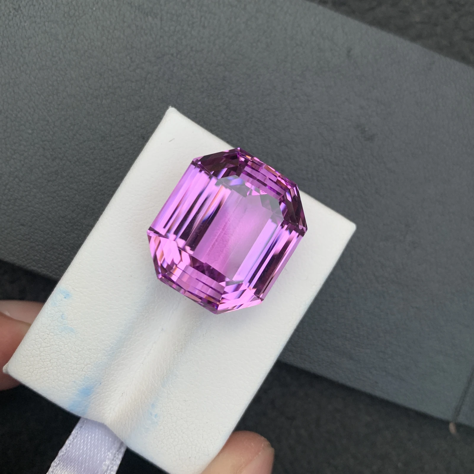 Natural Purple Kunzite 51.45 Carat Faceted Octagon Shape Loose Gemstone — view 1