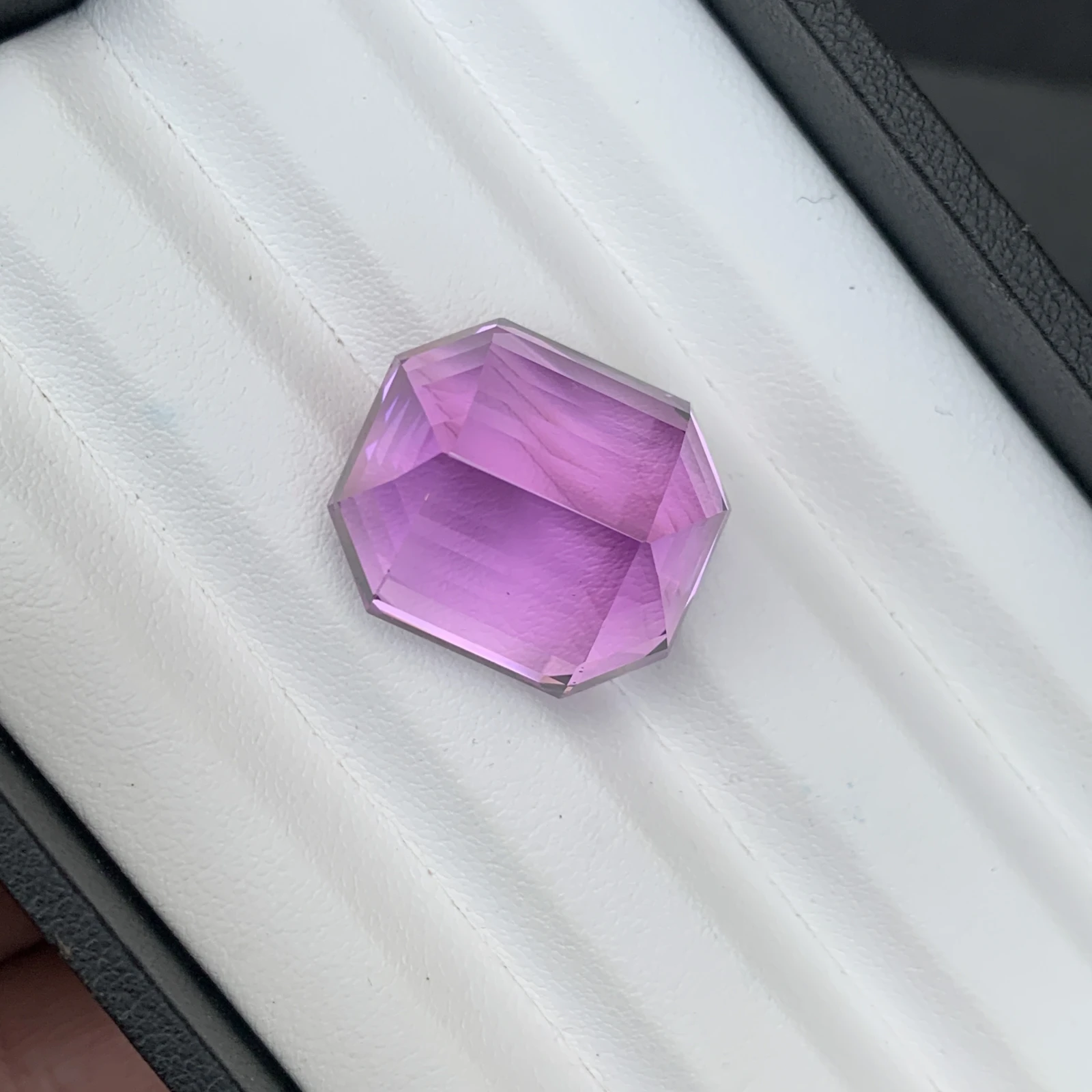 Natural Purple Kunzite 51.45 Carat Faceted Octagon Shape Loose Gemstone — view 16
