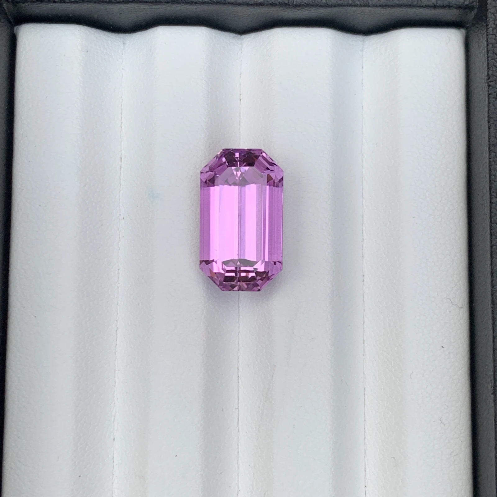 Natural Pinkish Purple Kunzite 16.03 Carat Faceted Emerald Cut Loose Gemstone — view 1
