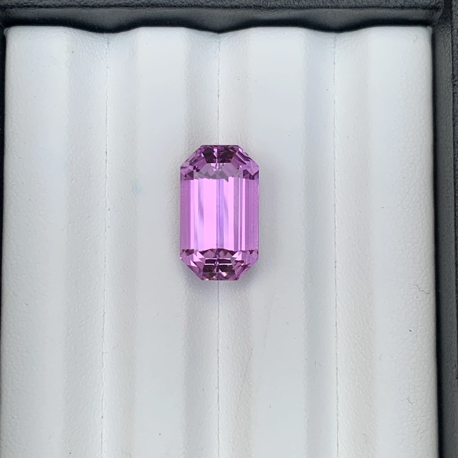 Natural Pinkish Purple Kunzite 16.03 Carat Faceted Emerald Cut Loose Gemstone — view 3