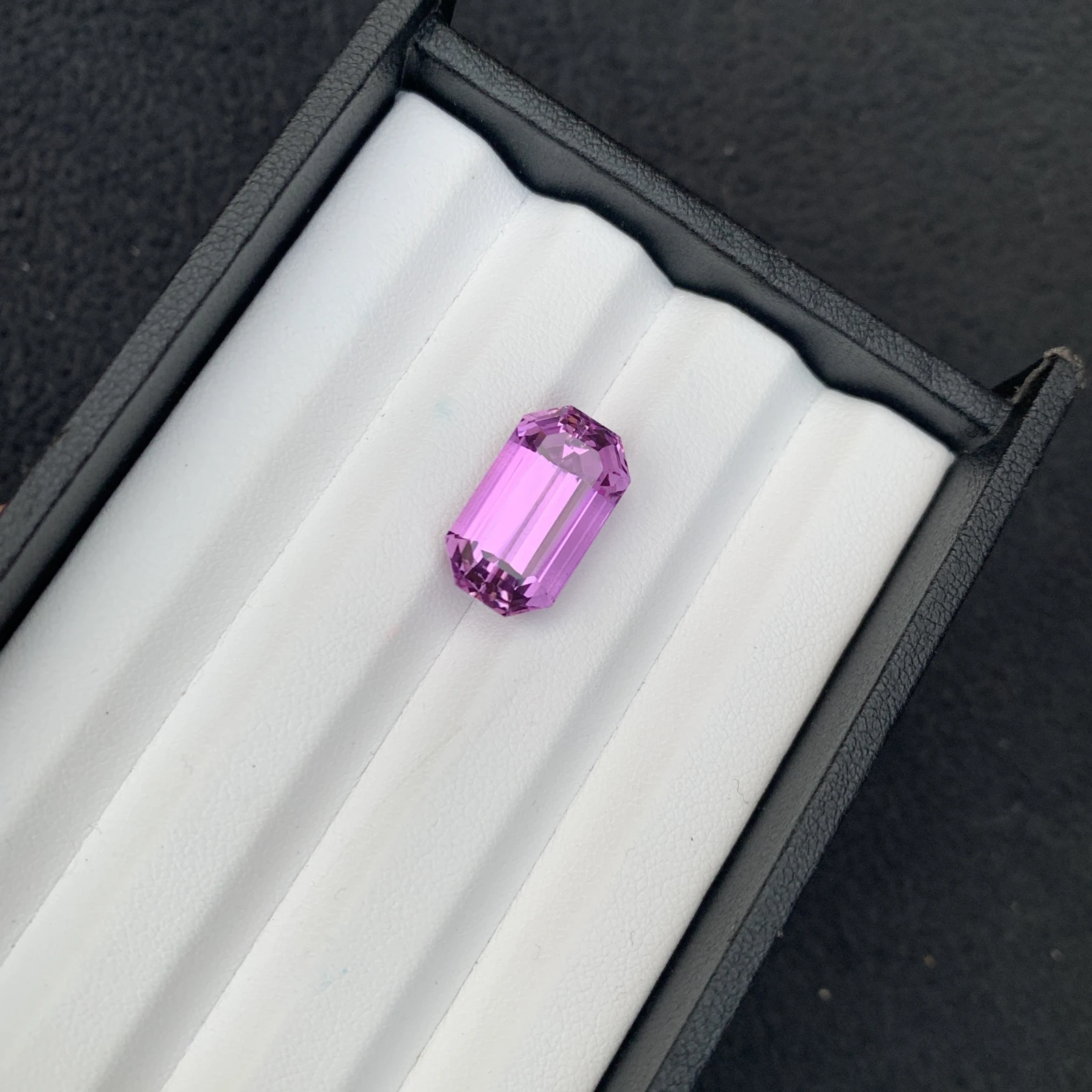 Natural Pinkish Purple Kunzite 16.03 Carat Faceted Emerald Cut Loose Gemstone — view 14